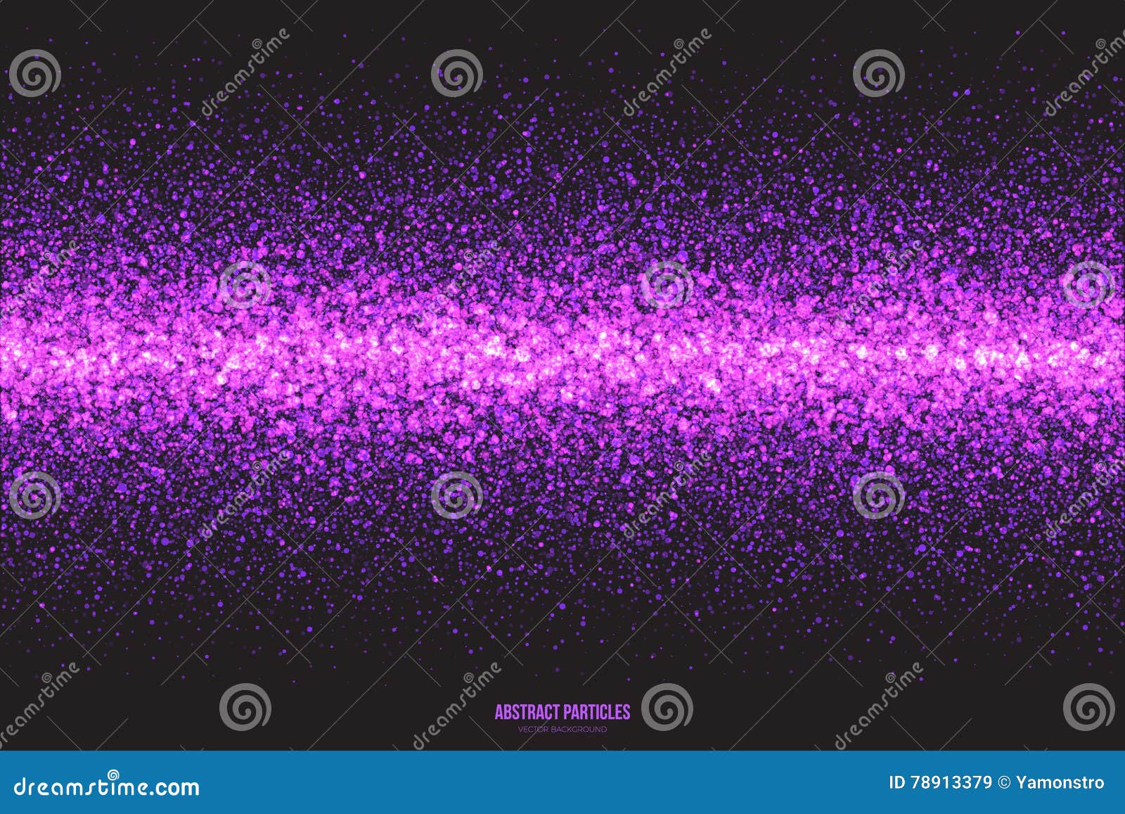 Purple Shimmer Glowing Round Particles Vector Background Stock Vector
