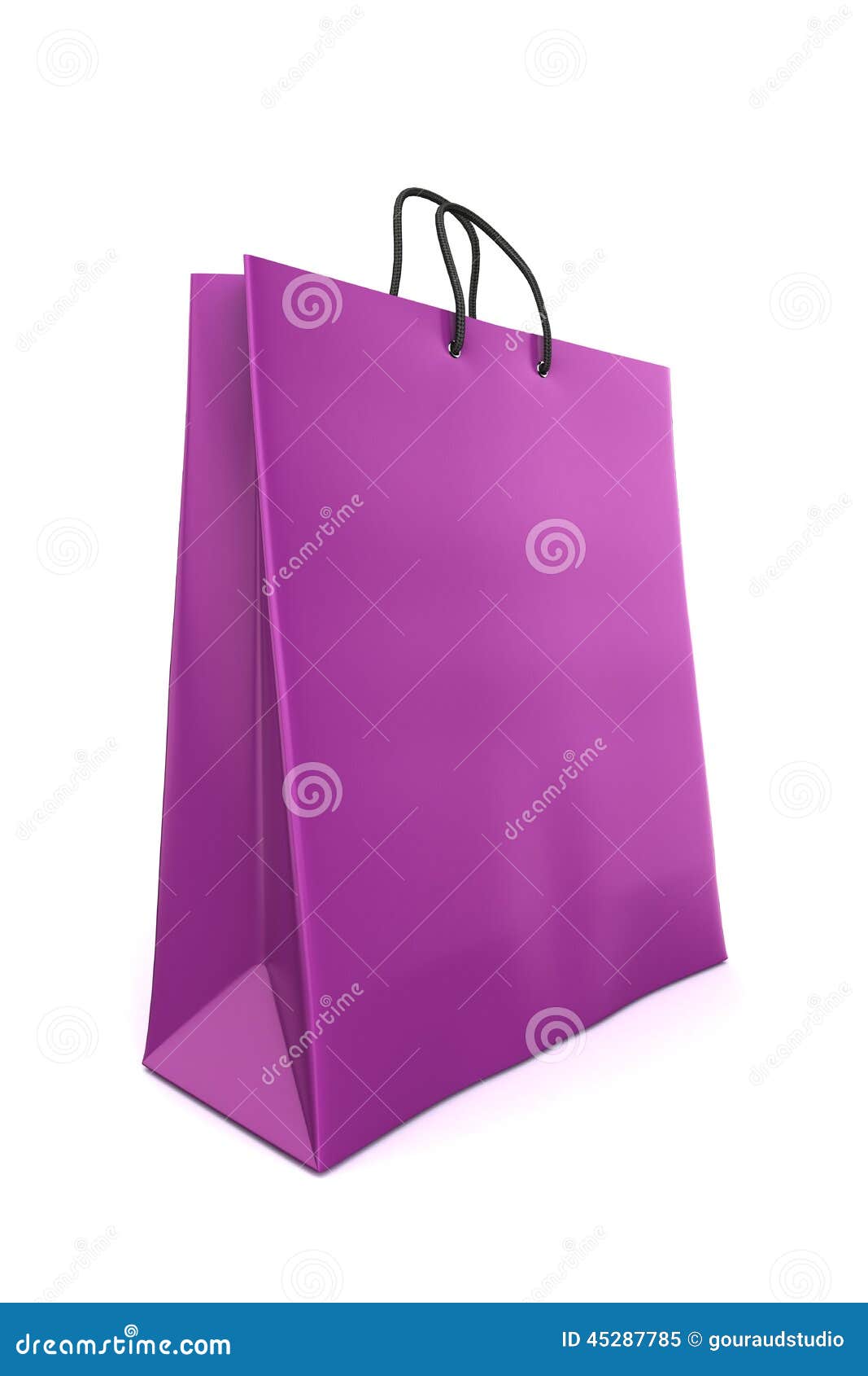 Purple shopping bag stock illustration. Illustration of present 45287785