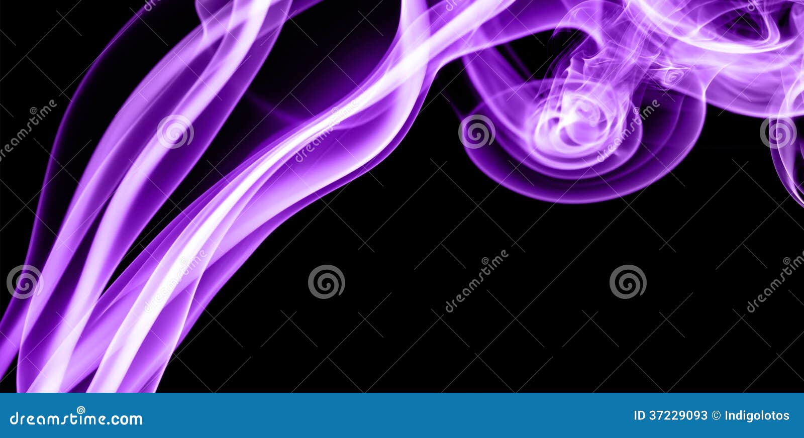 Blue and purple steam on a black background stock image in 2023