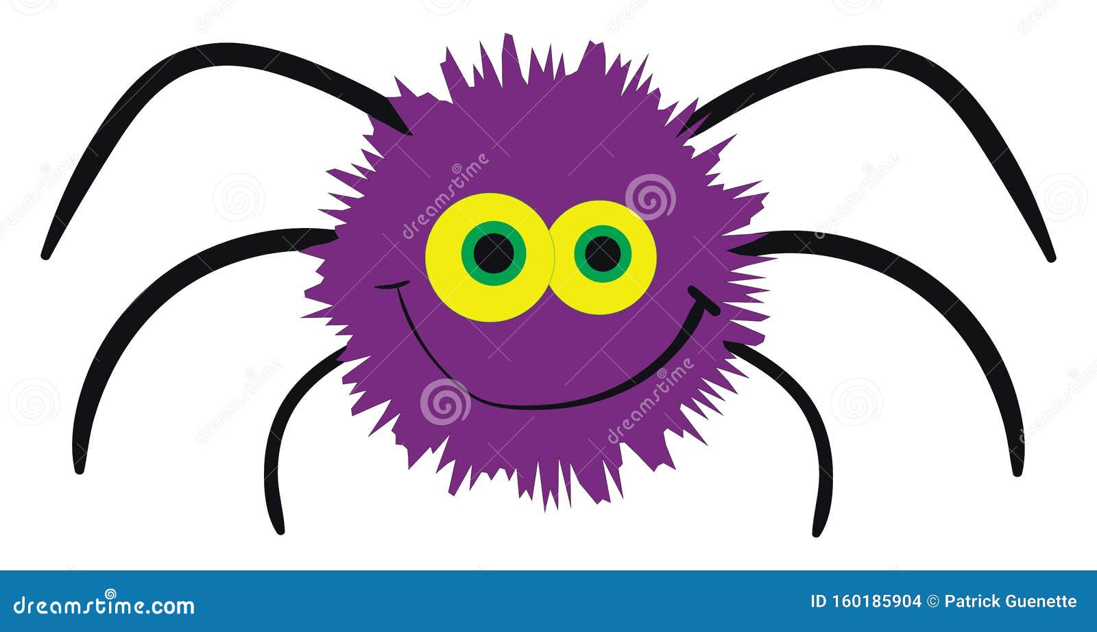 Purple Spider, Illustration, Vector Stock Vector - Illustration of