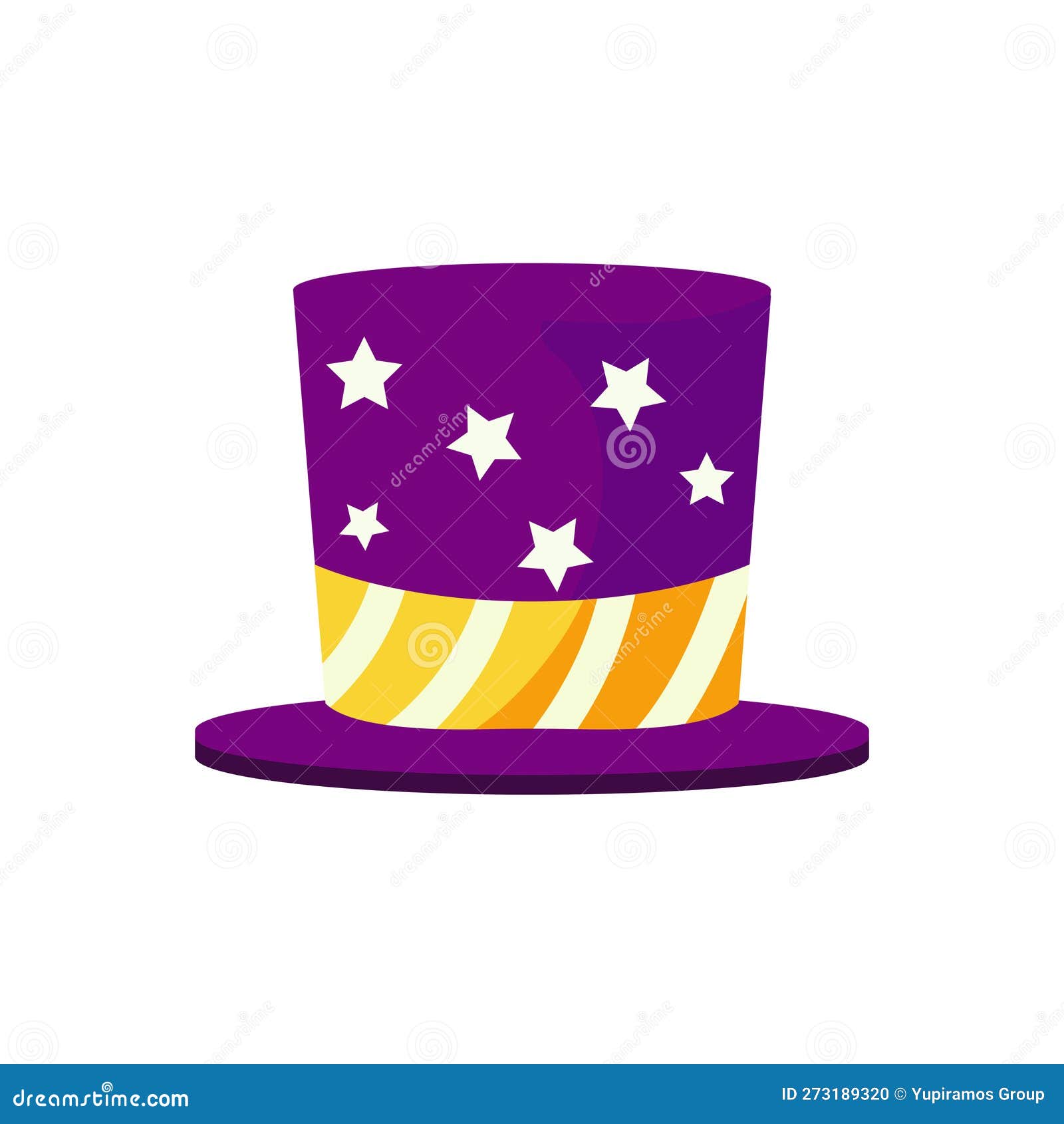 Purple top hat stock vector. Illustration of high, head 273189320