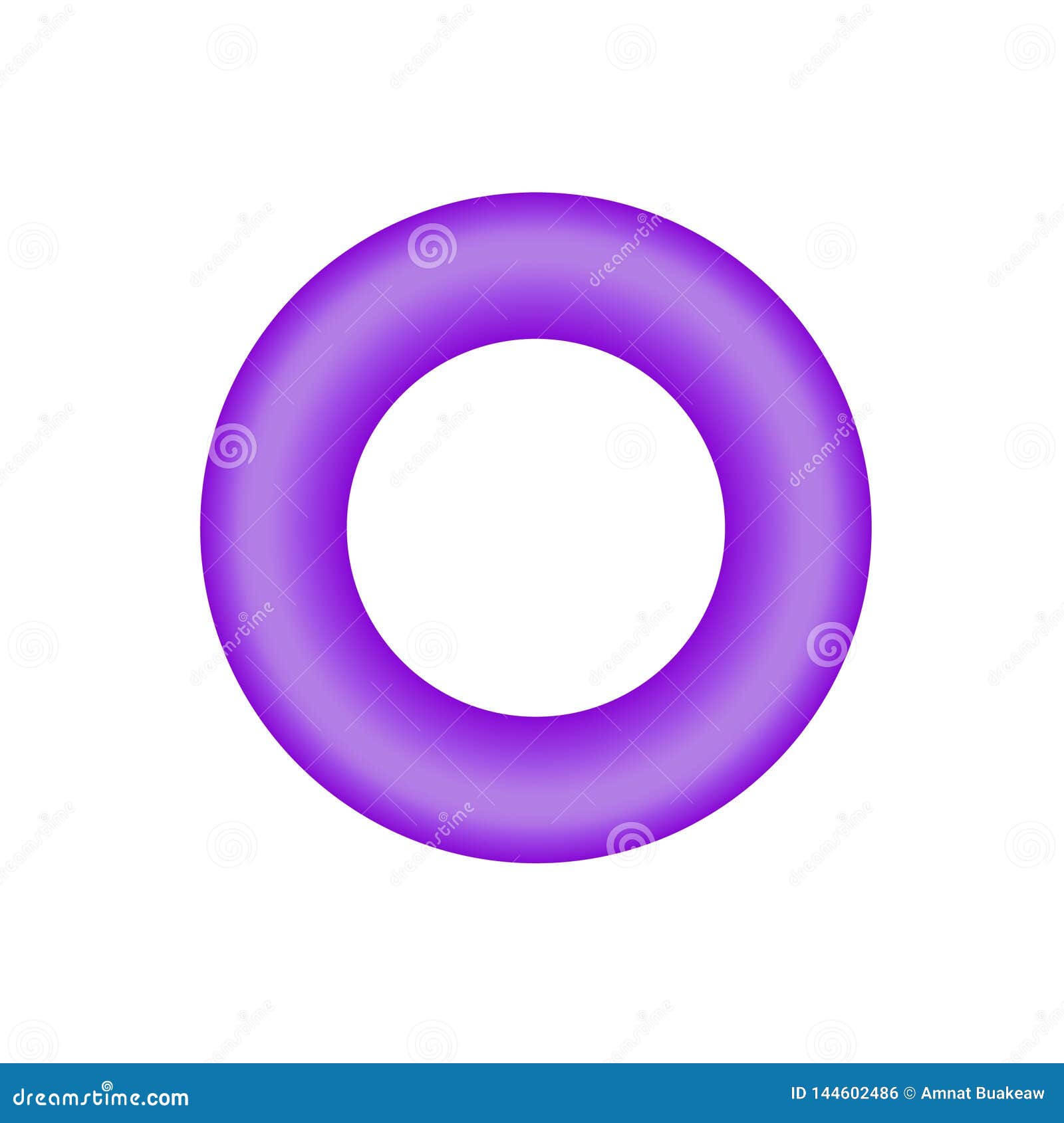 Purple Torus Basic Simple 3d Shapes Isolated on White Background ...