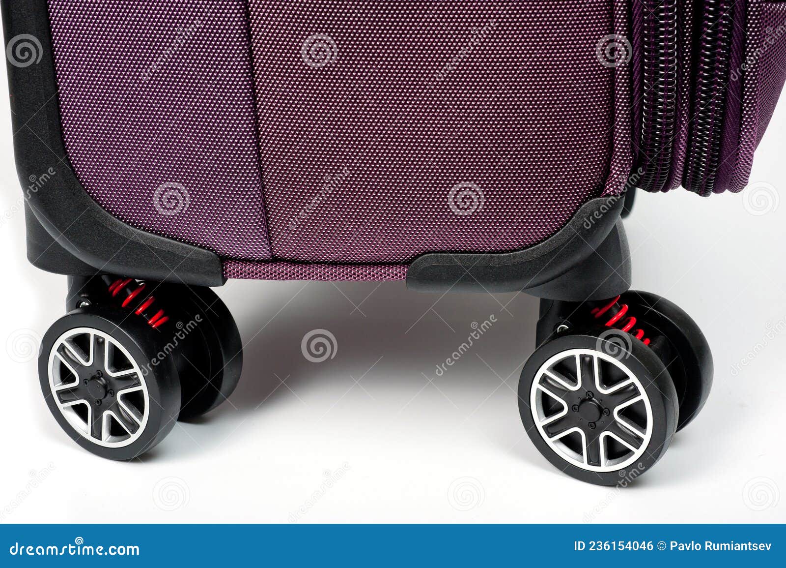 Purple Travel Suitcase with Metal Folding Handle and on Wheels Stock