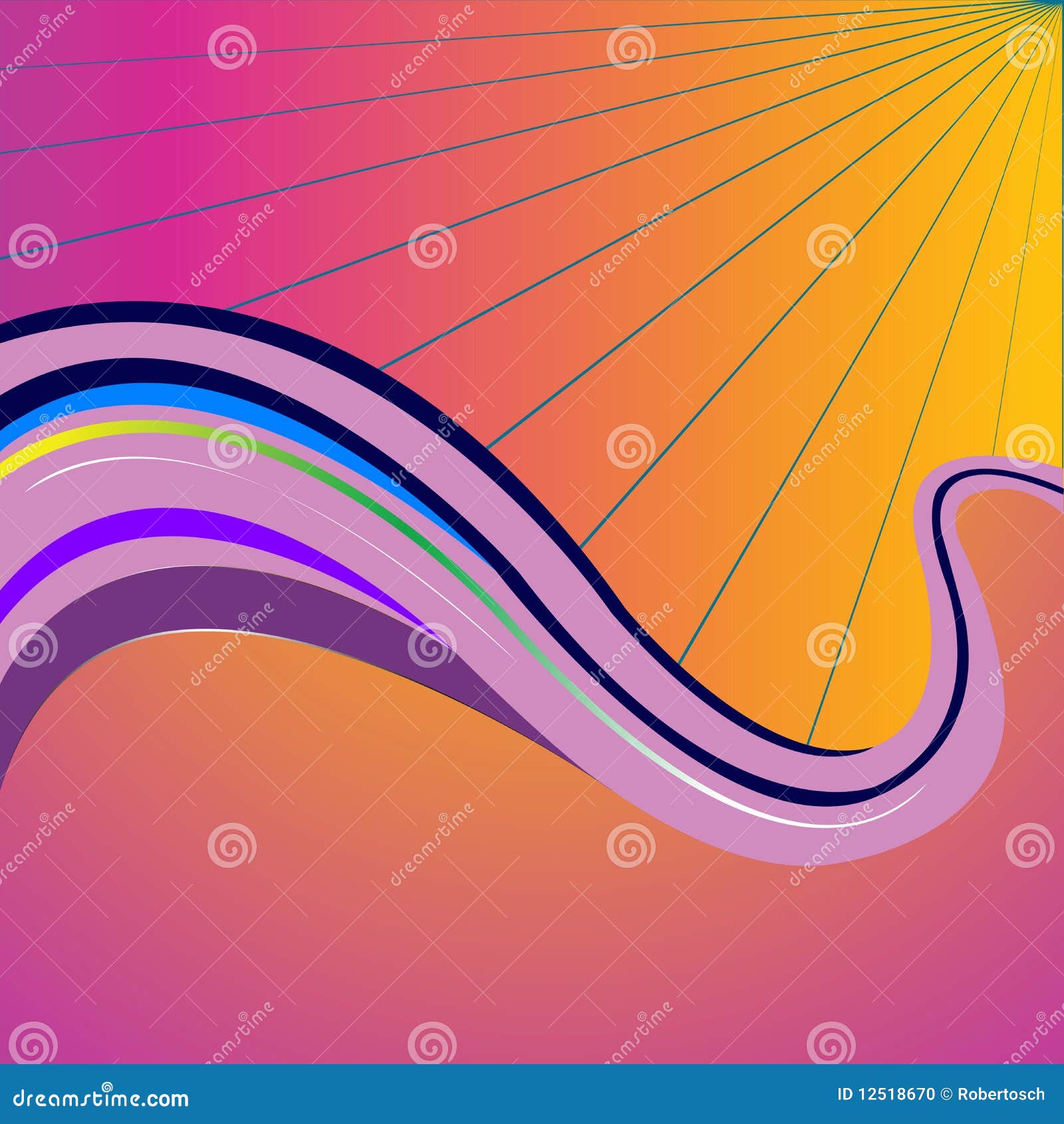 Purple waves vector stock vector. Illustration of shell - 12518670