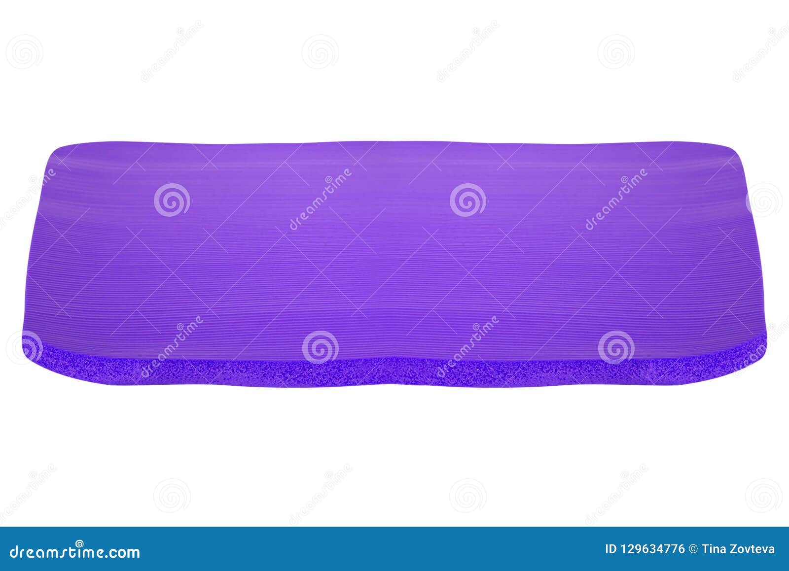 Purple Yoga Mat stock photo. Image of purple, isolated 129634776