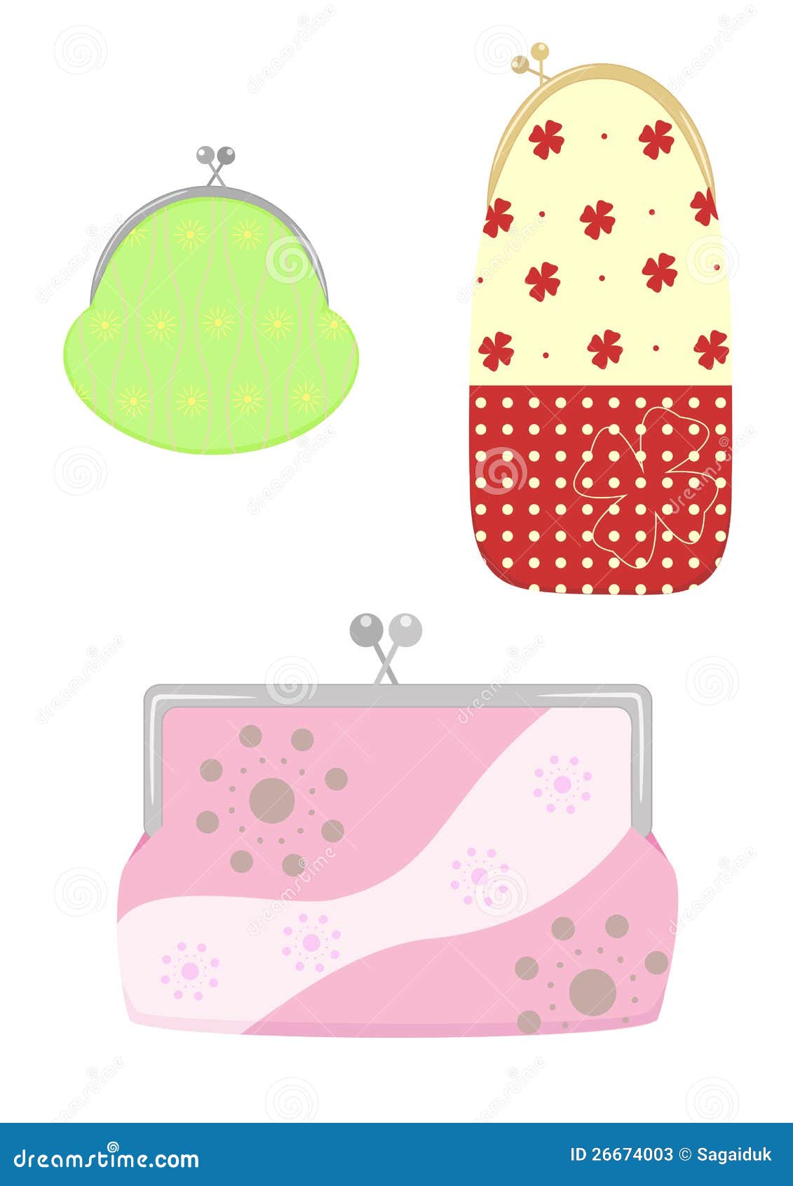 Purse Case for Glasses Cosmetic Bag Stock Vector Illustration of
