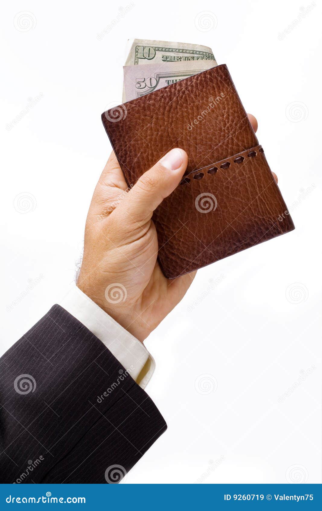 Purse with dollars stock image. Image of stack, currency 9260719