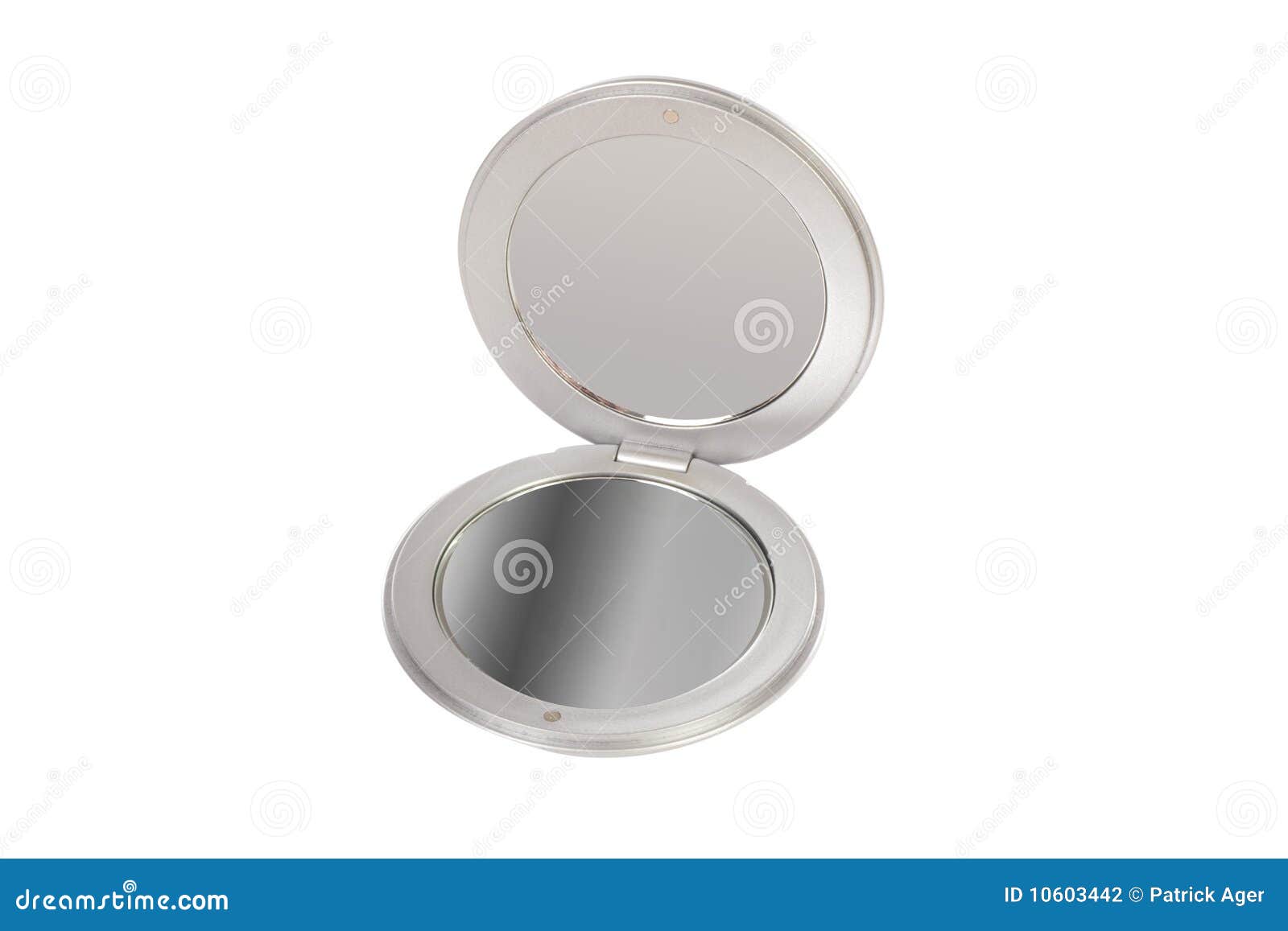 Purse Mirror White Background Stock Photo Image of chrome, object