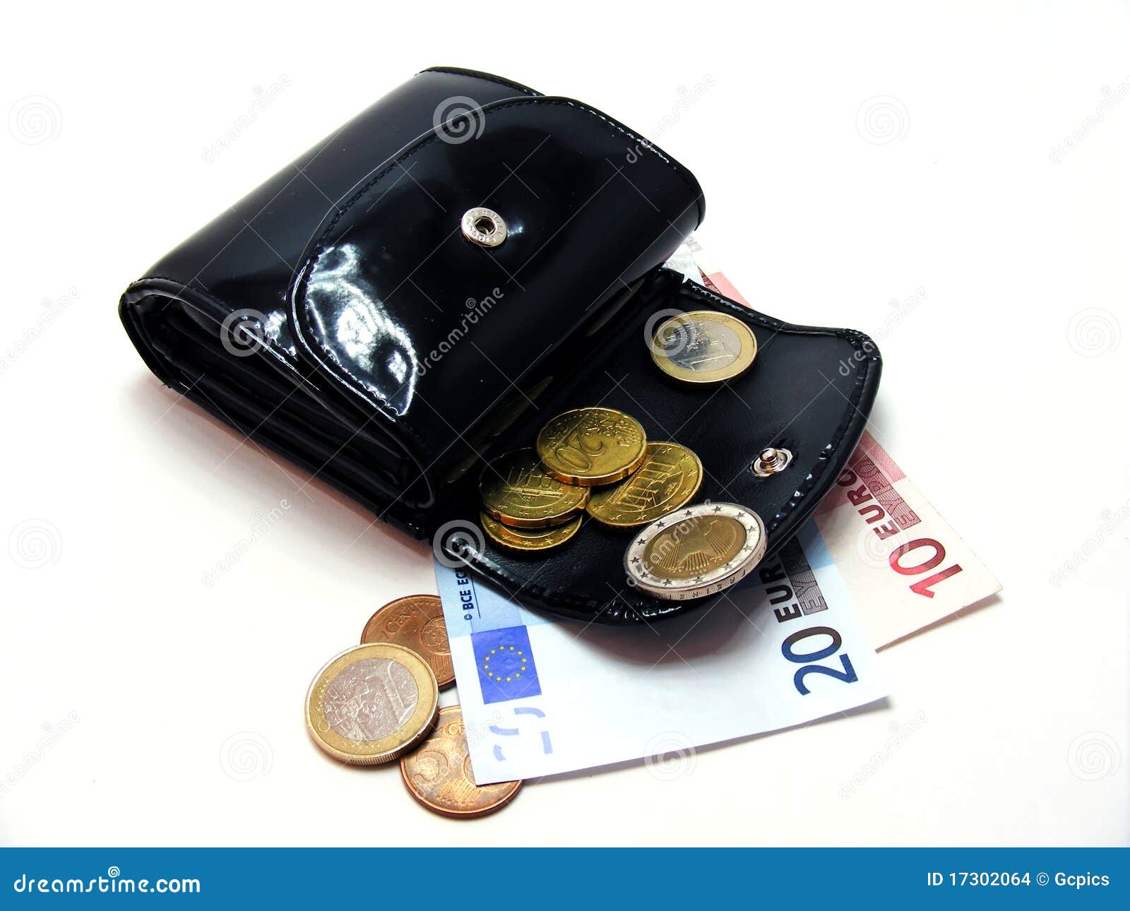Purse with money stock photo. Image of crisis, money 17302064