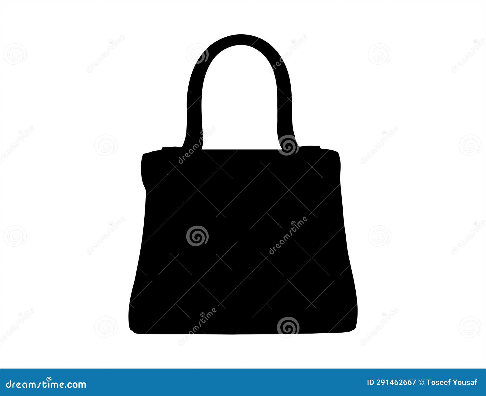 purse silhouette on white background