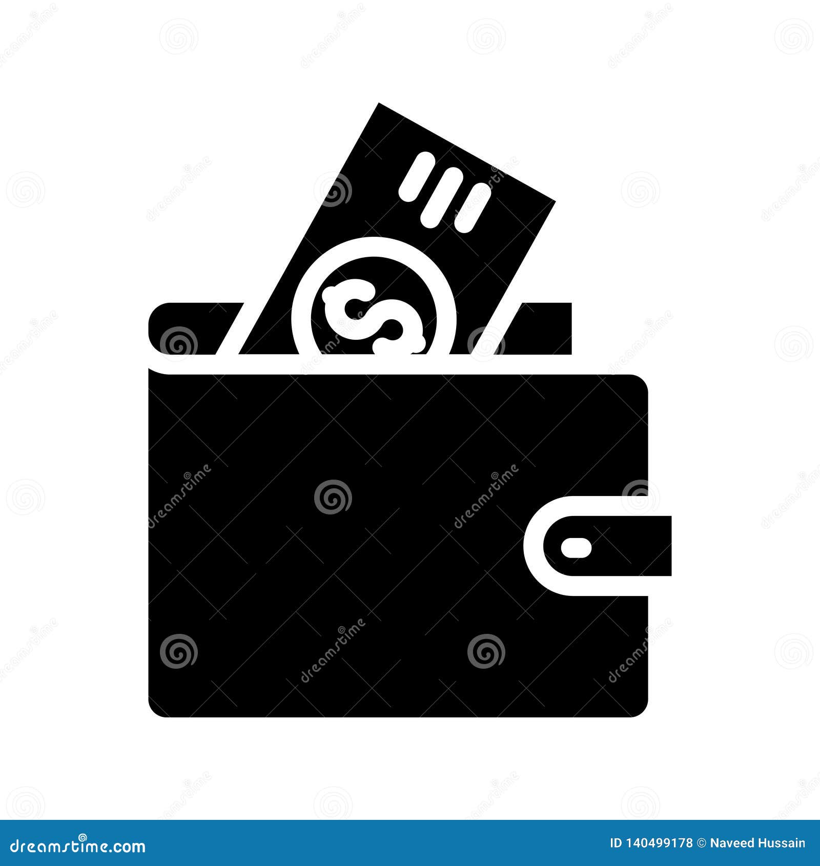 Purse Glyph Flat Vector Icon Stock Illustration Illustration of