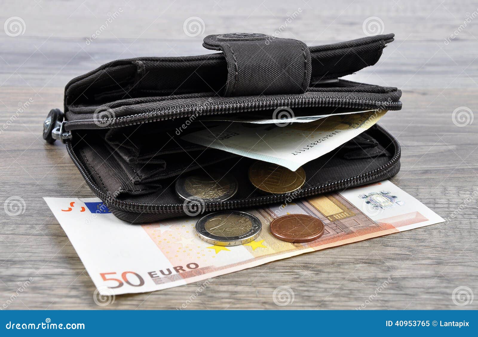 Purse on wood stock image. Image of antique, coin, notes - 40953765