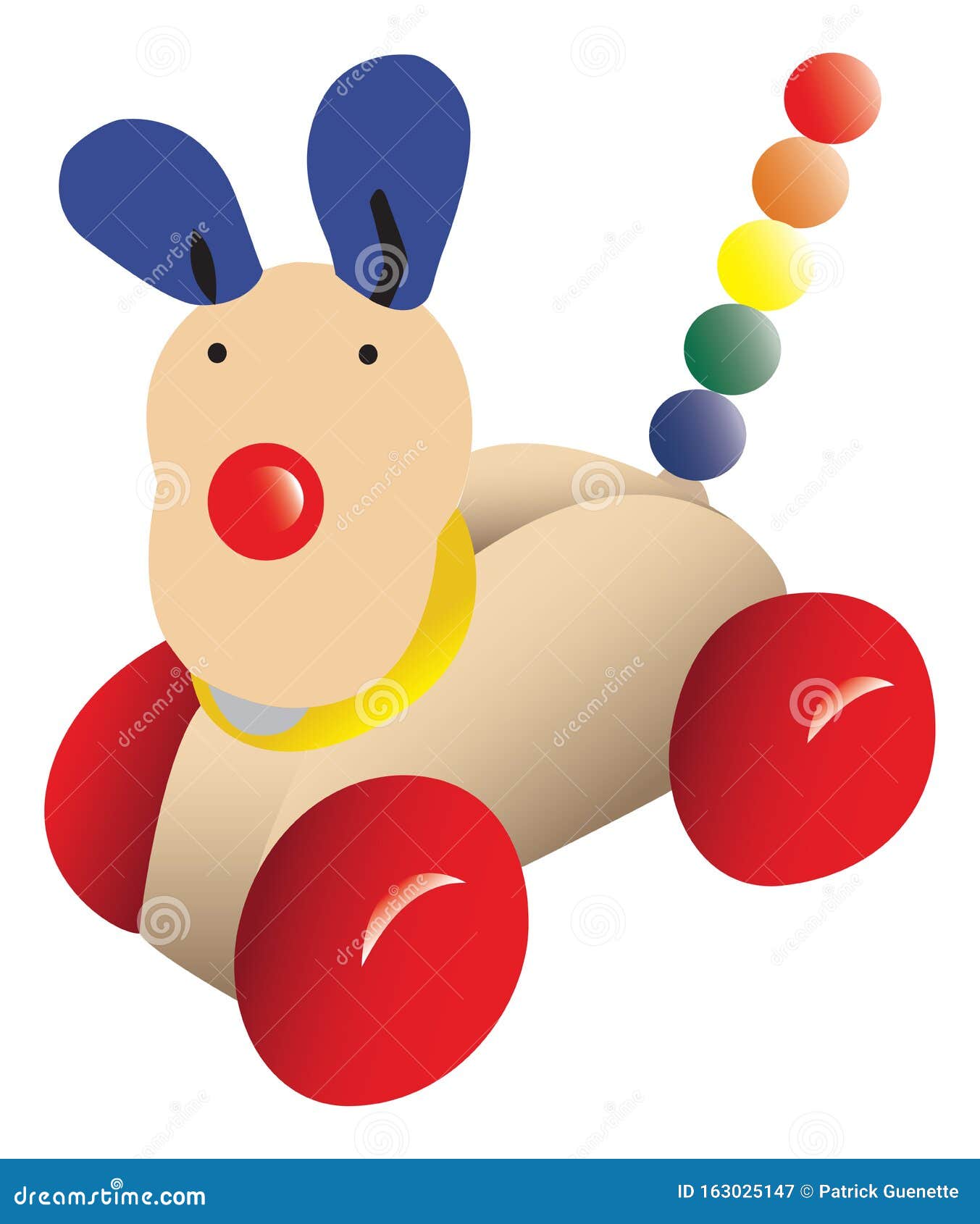 Push Along Toy Dog Stock Illustrations 2 Push Along Toy Dog Stock