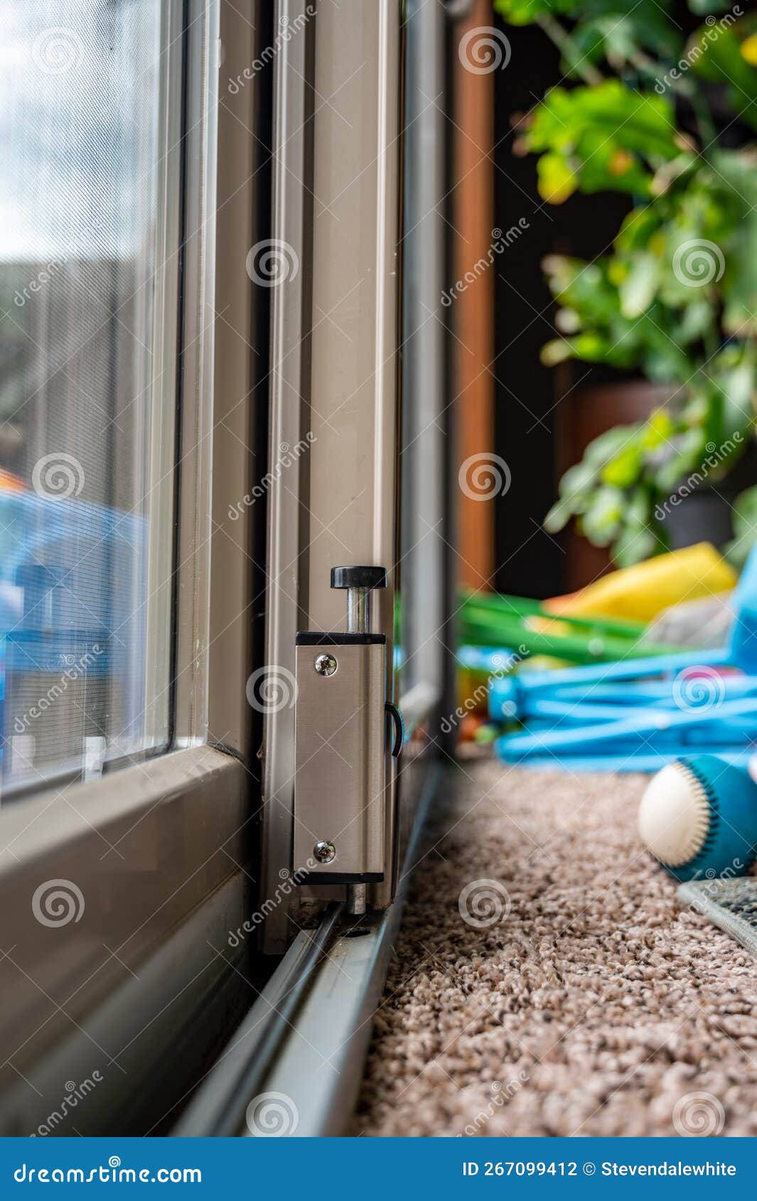 Push Locking Mechanism for Sliding Glass Door Hardware Security Stock