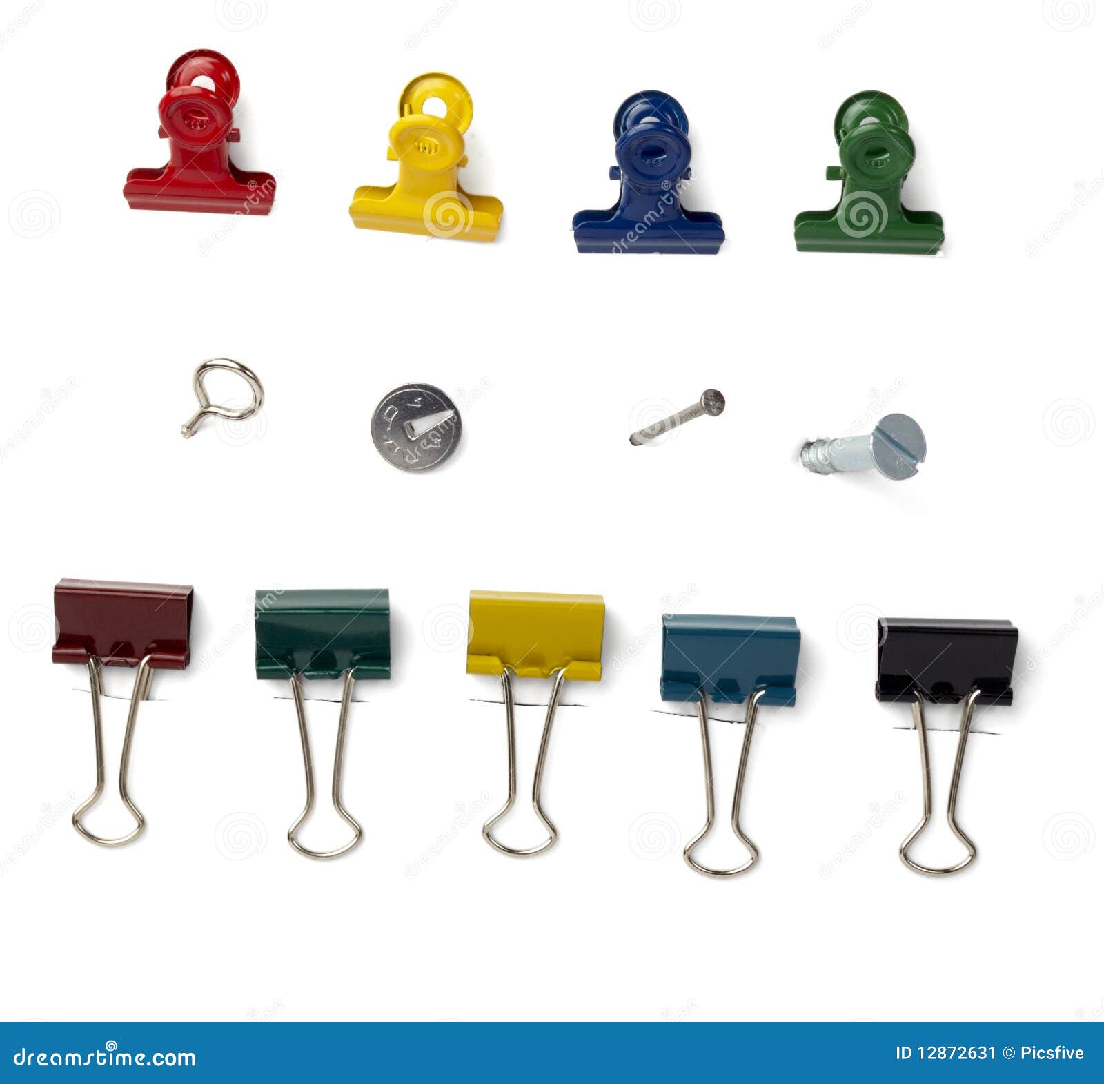 Push pin paper clip stock image. Image of attach, assortment - 12872631
