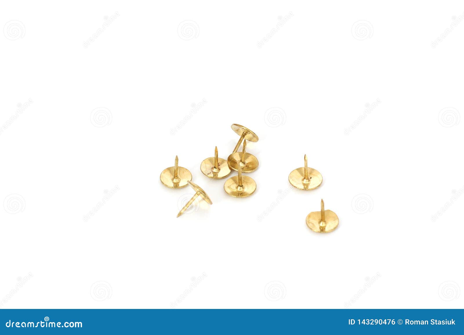 Push Pins on White Background Stock Photo - Image of metal, noticeboard ...