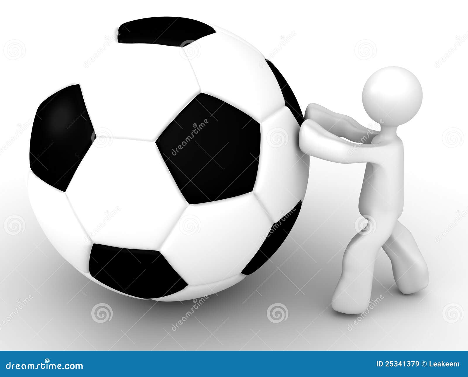 Push The Soccer Ball Royalty Free Stock Images - Image: 253413791300 x 1065