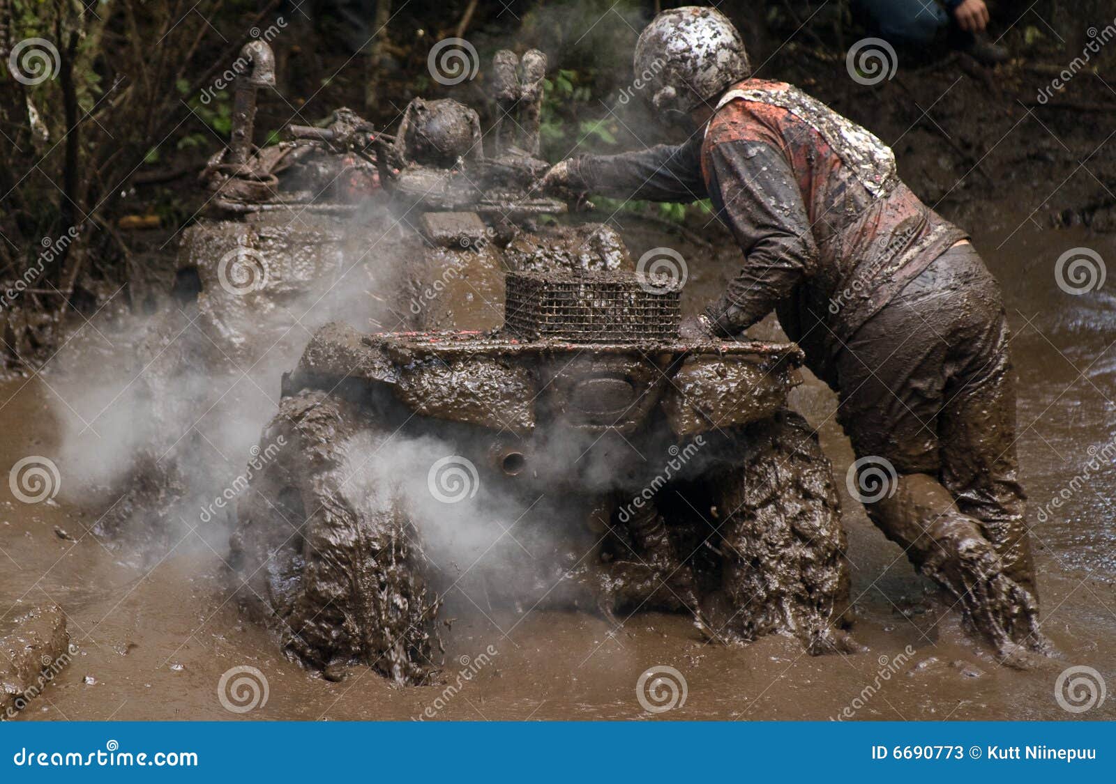 Pushing through Dirt stock image. Image of heavy, stream 6690773