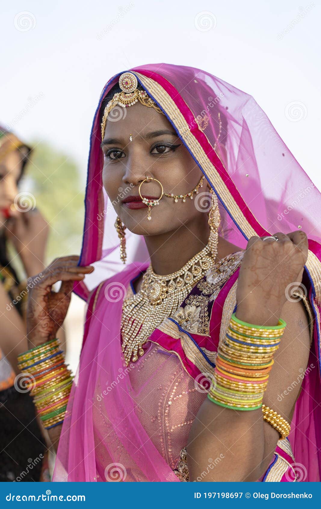 Indian Young Girl on Time Pushkar Camel Mela, Rajasthan, India, Close Up  Portrait Editorial Photography - Image of ethnicity, head: 197198697