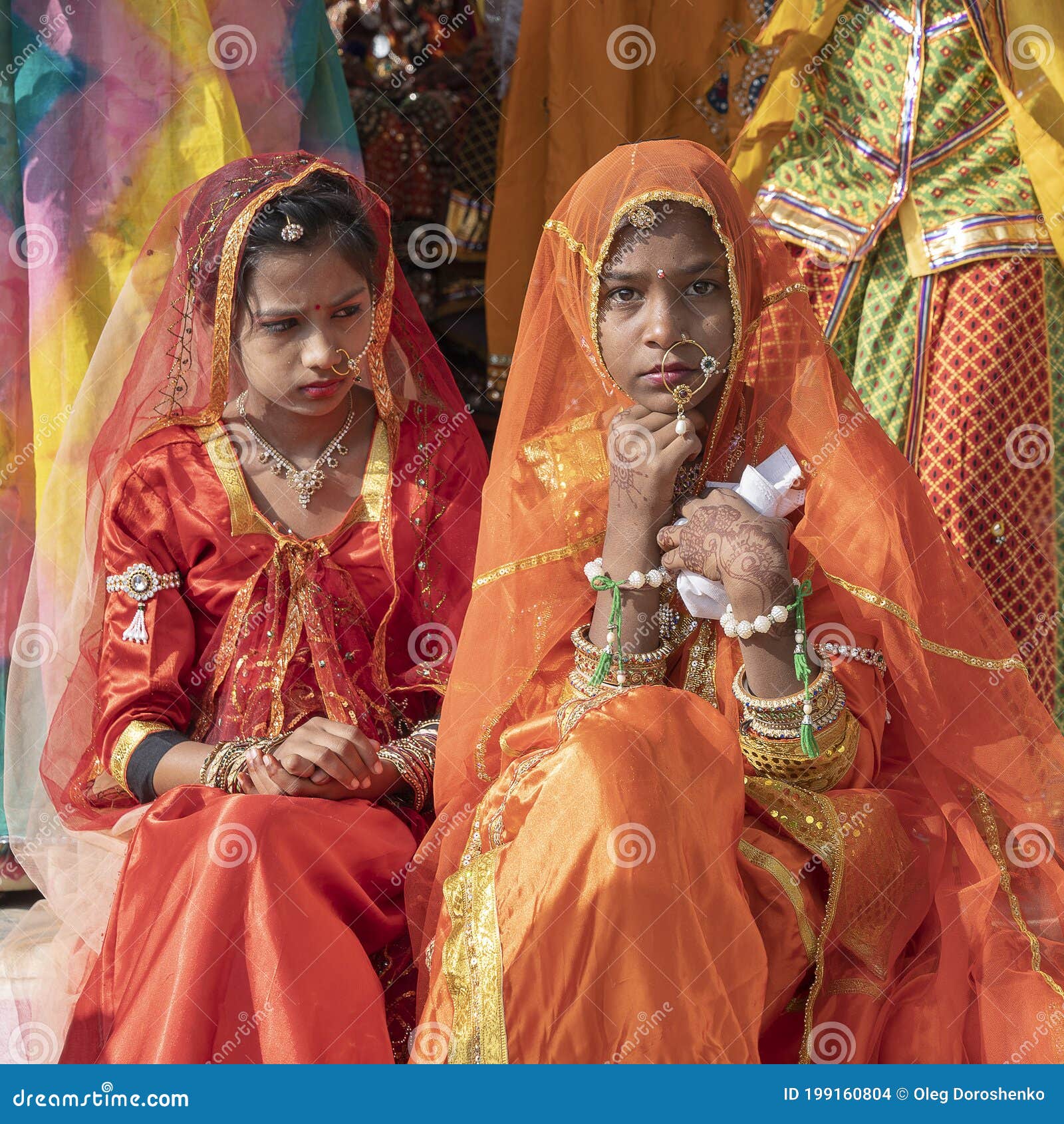 Indian Young Girl on Time Pushkar Camel Mela, Rajasthan, India, Close Up  Portrait Editorial Stock Image - Image of festival, female: 199160804
