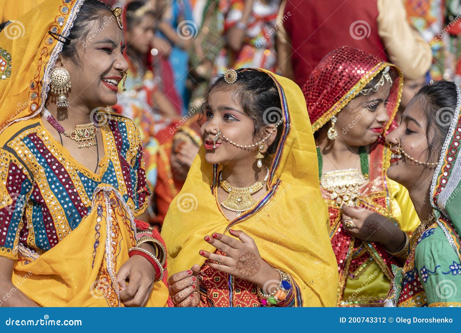 Indian Young Girl on Time Pushkar Camel Mela, Rajasthan, India, Close Up  Portrait Editorial Photography - Image of india, jewelry: 200743312