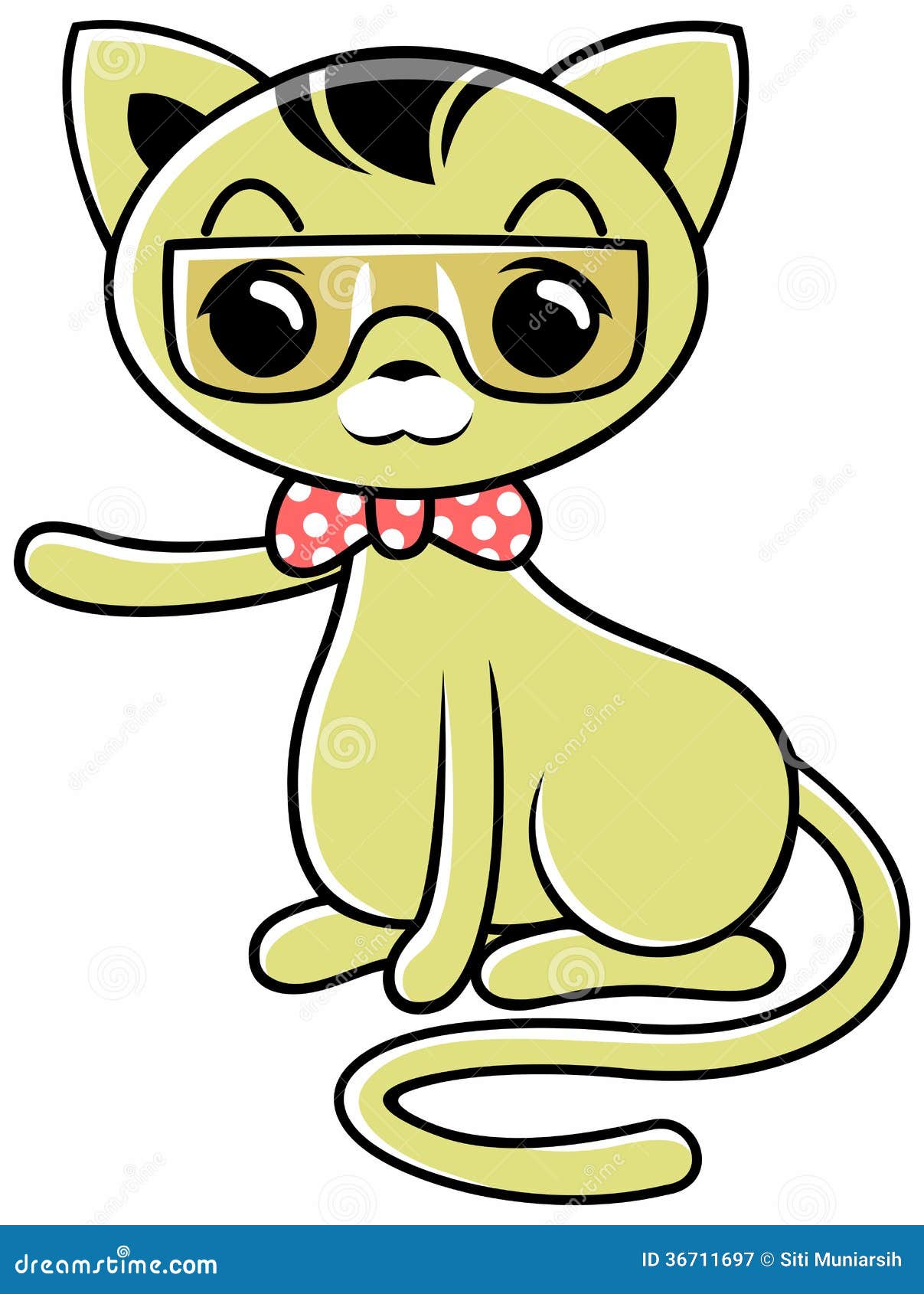 Pussycat 04 vector illustratie. Illustration of leuk 36711697