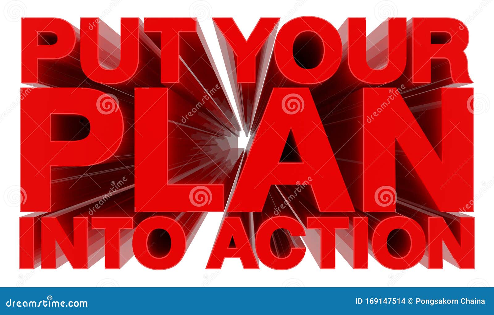 Download PUT YOUR PLAN INTO ACTION Word On White Background 3d ...