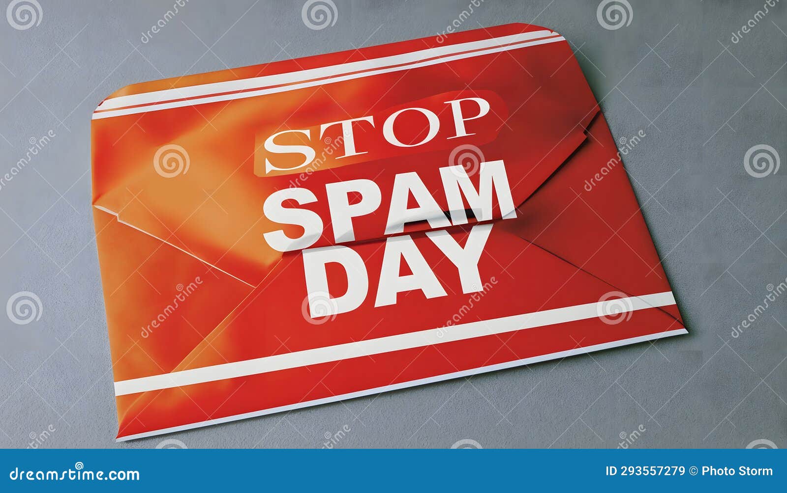 Putting an End To Spam, International Stop Spam Day Stock Illustration