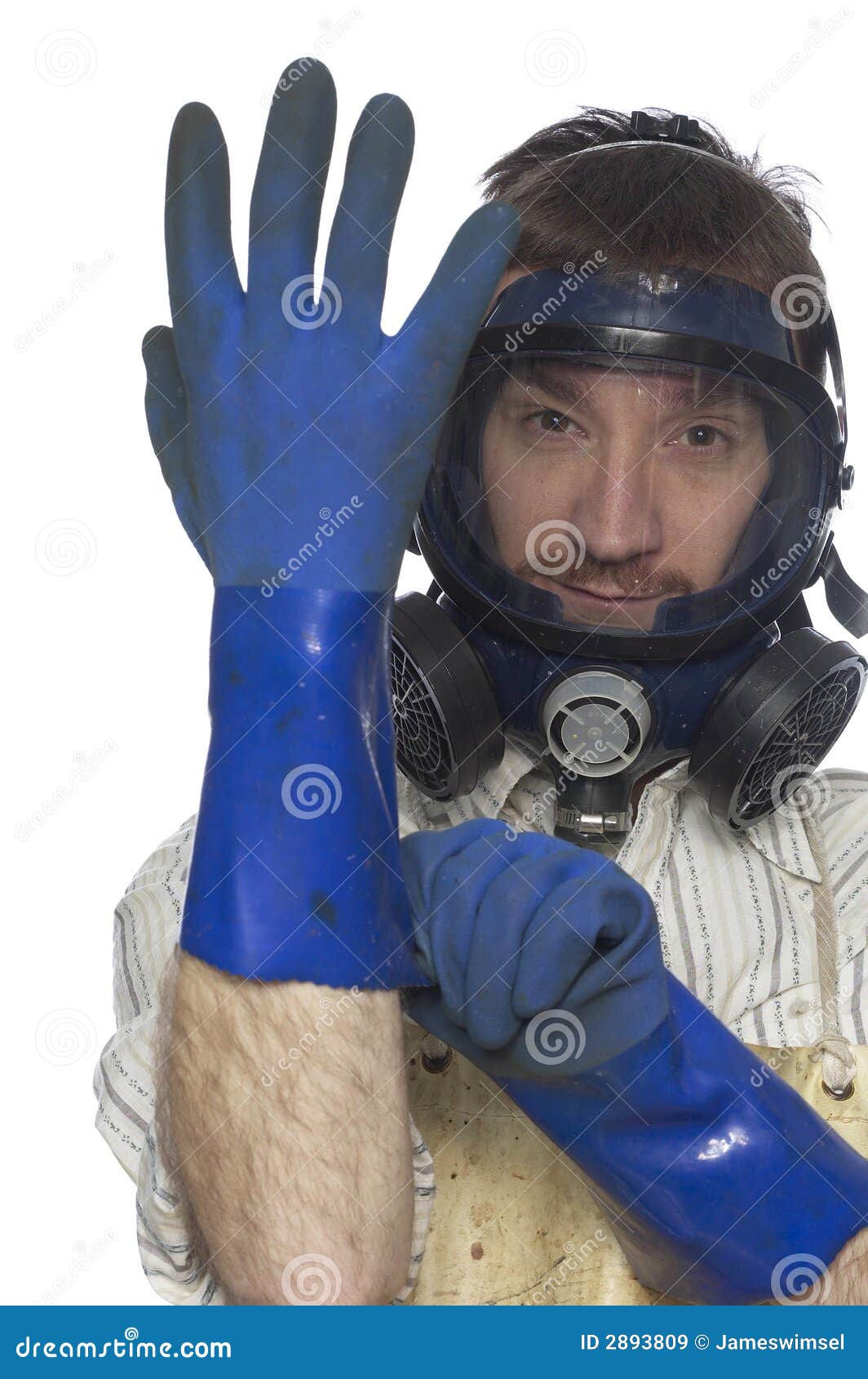Putting on gloves 02 stock image. Image of caucasian, work 2893809
