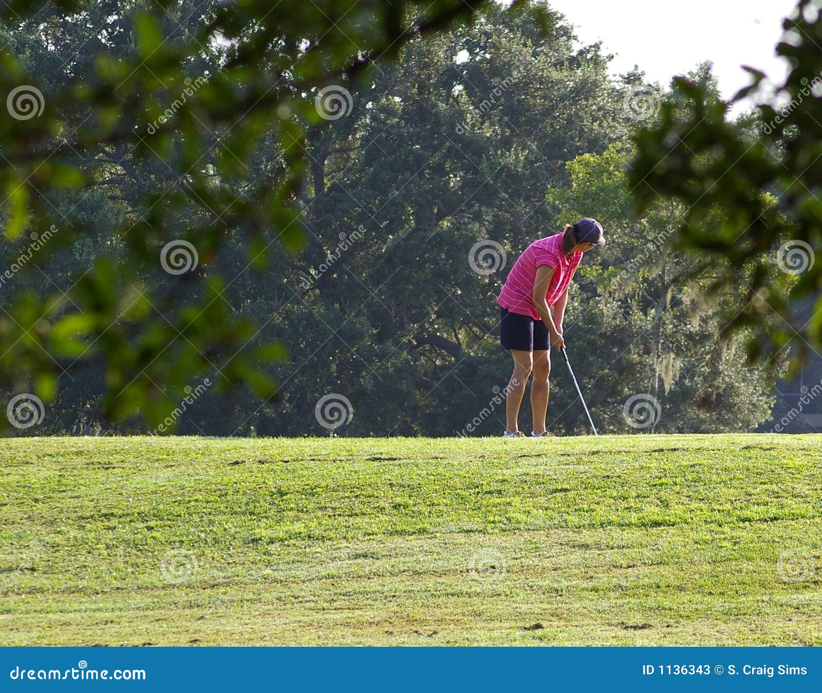 Putting on the Green stock image. Image of exercise, colorful 1136343