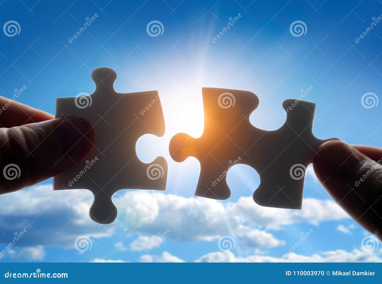 Putting Puzzle Pieces Together Stock Photo - Image of partnership, idea