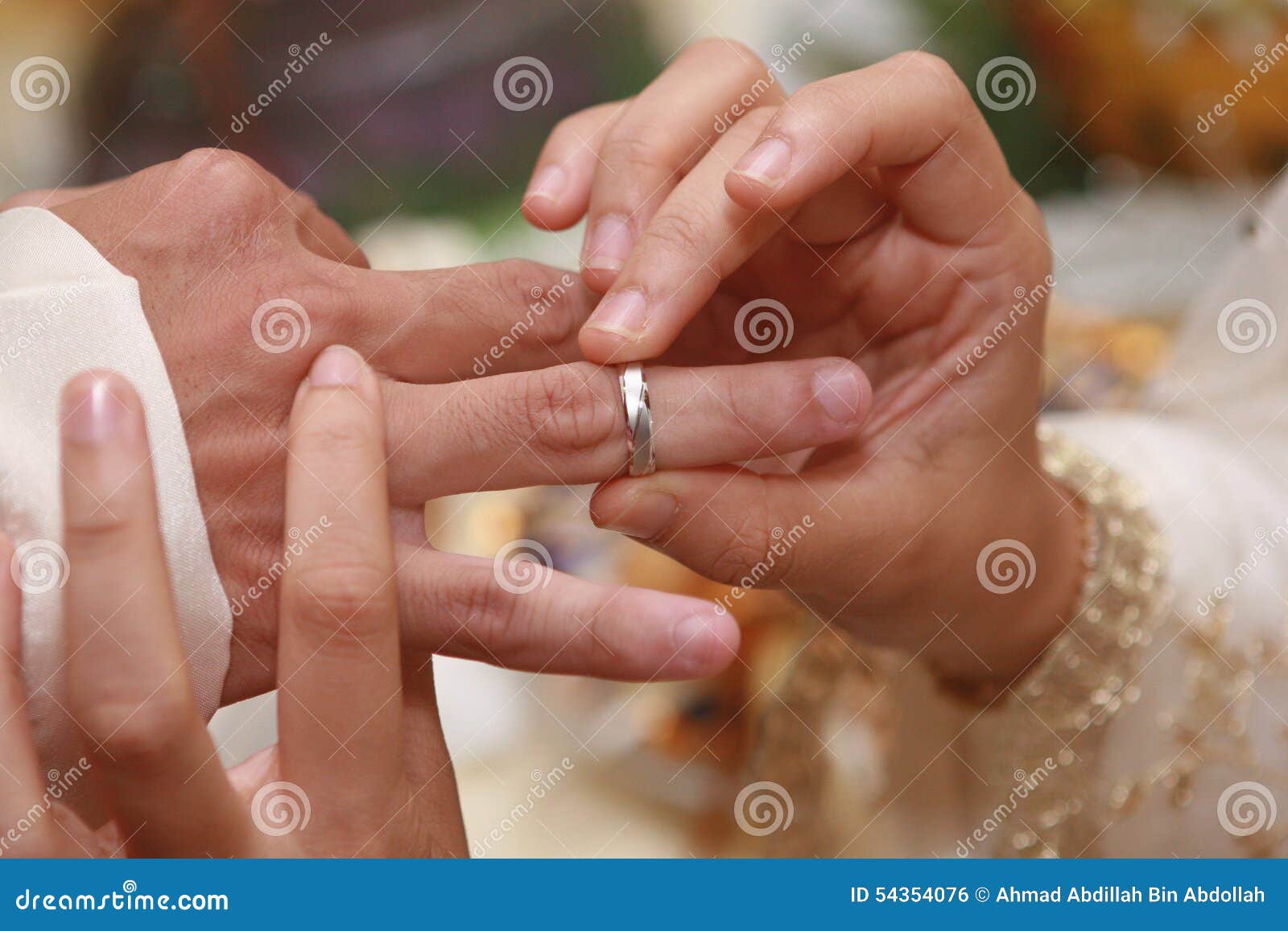 Putting on a Ring (wedding Band) on a Man Stock Photo Image of