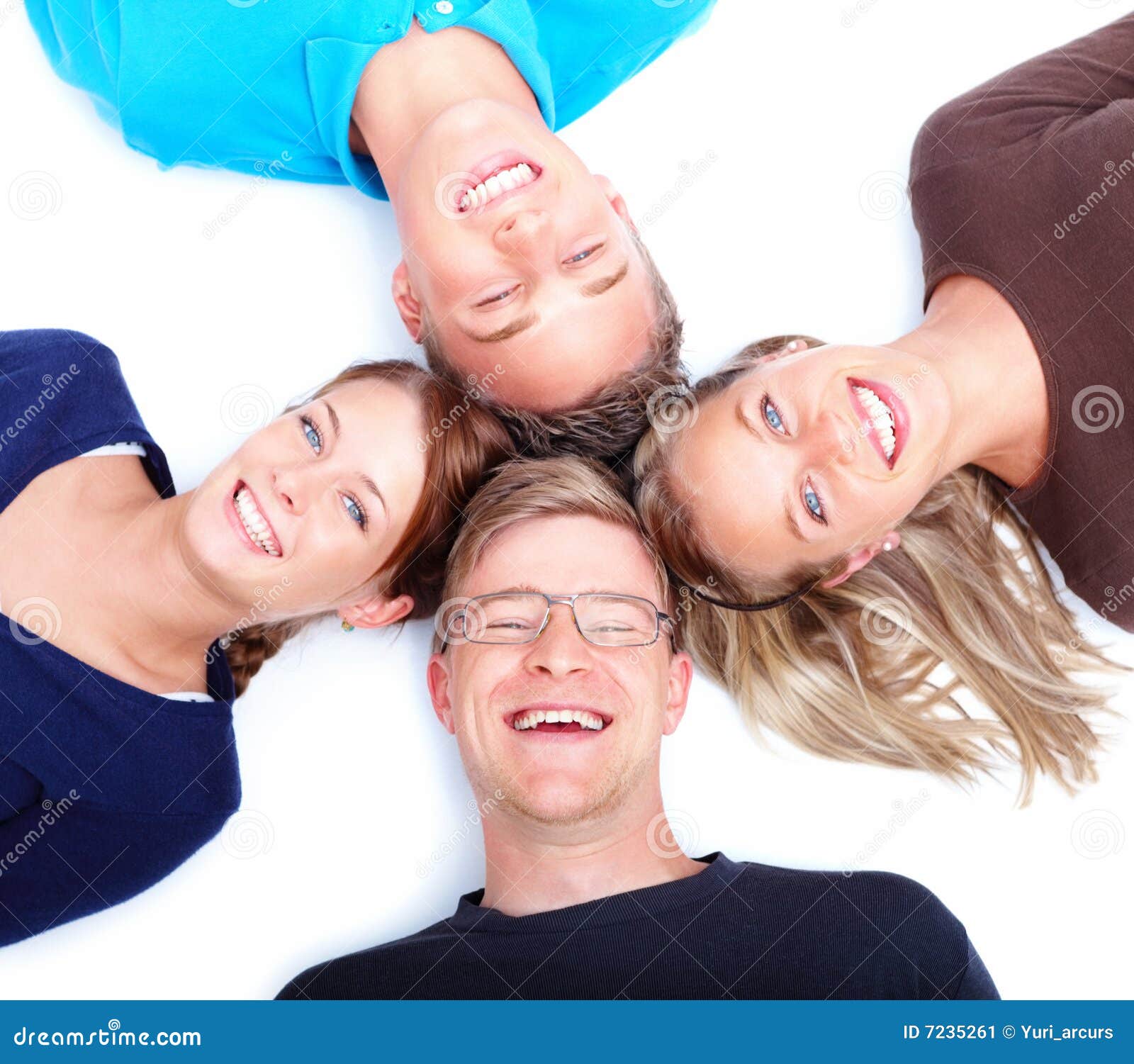 Putting Your Heads Together Unity Stock Image Image of bright