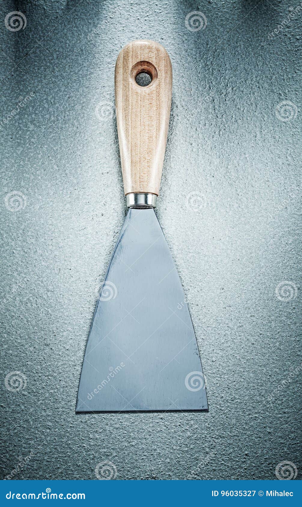 Putty Knife on Concrete Background Construction Concept Stock Image