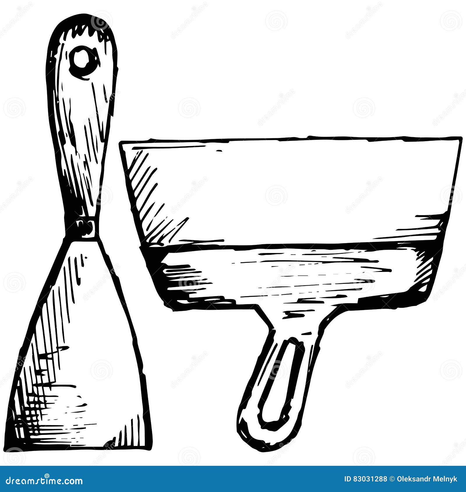 Putty Knife. Construction Tools Stock Vector Illustration of object