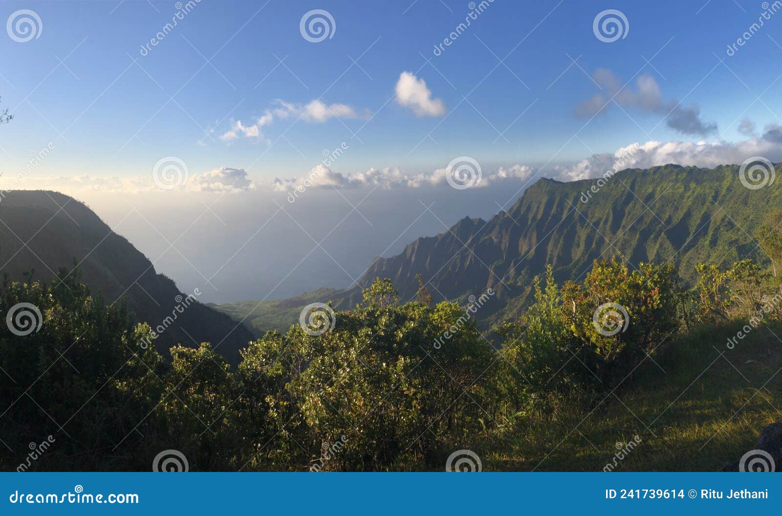 Puu O Kila Lookout and Overlook at Kokee State Park in Kapaa on Kauai