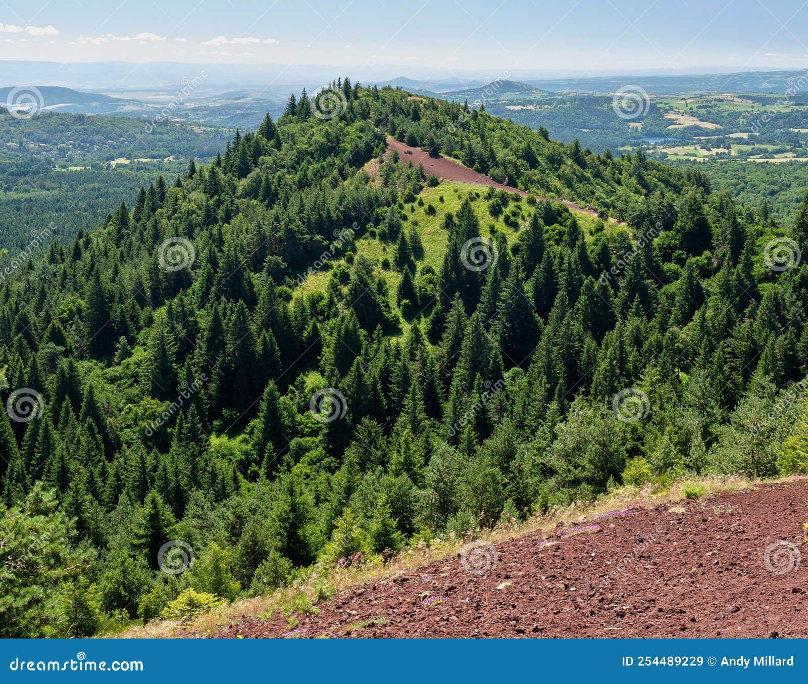 puy de la vache seen from the summit of puy de lassolas.