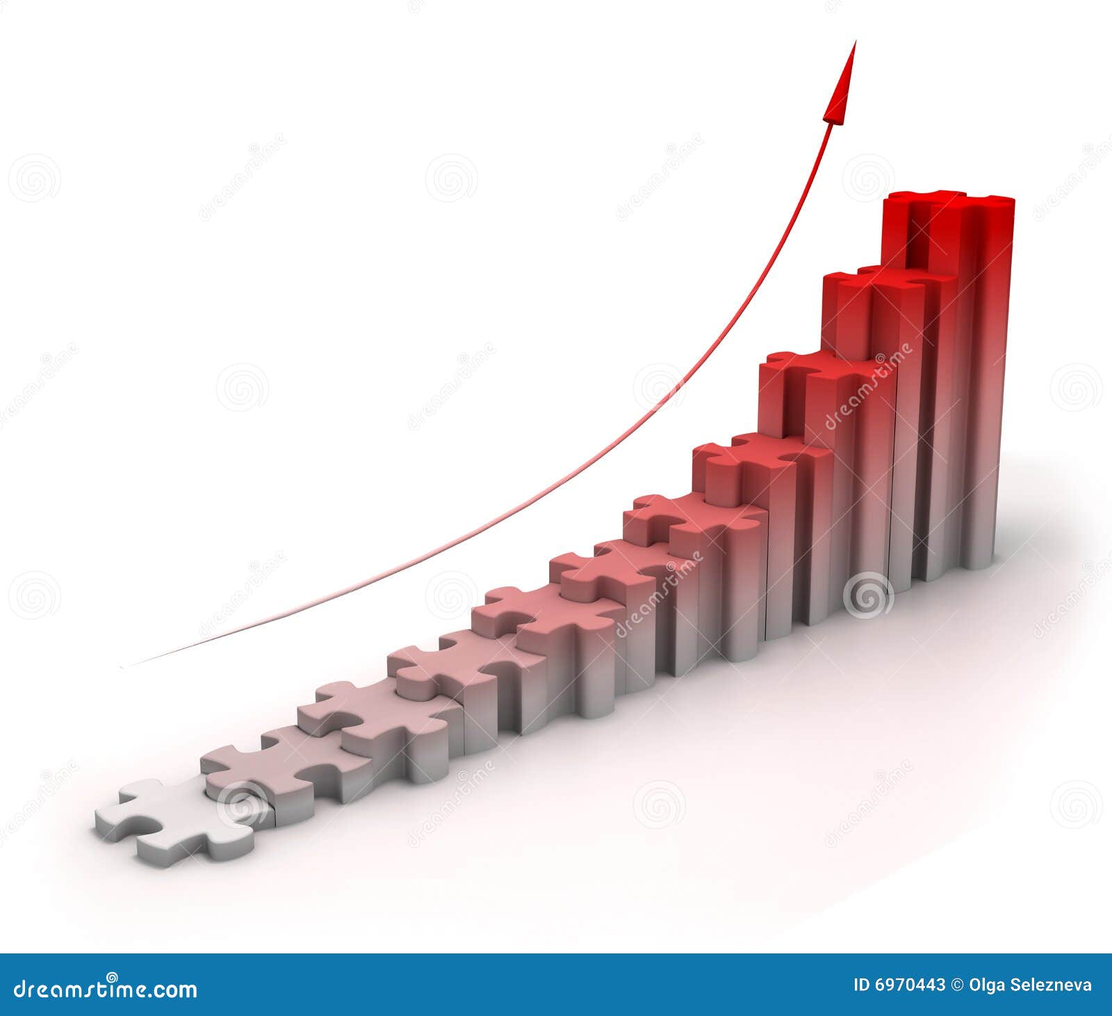 Puzzle bar chart diagram stock illustration. Illustration of pattern
