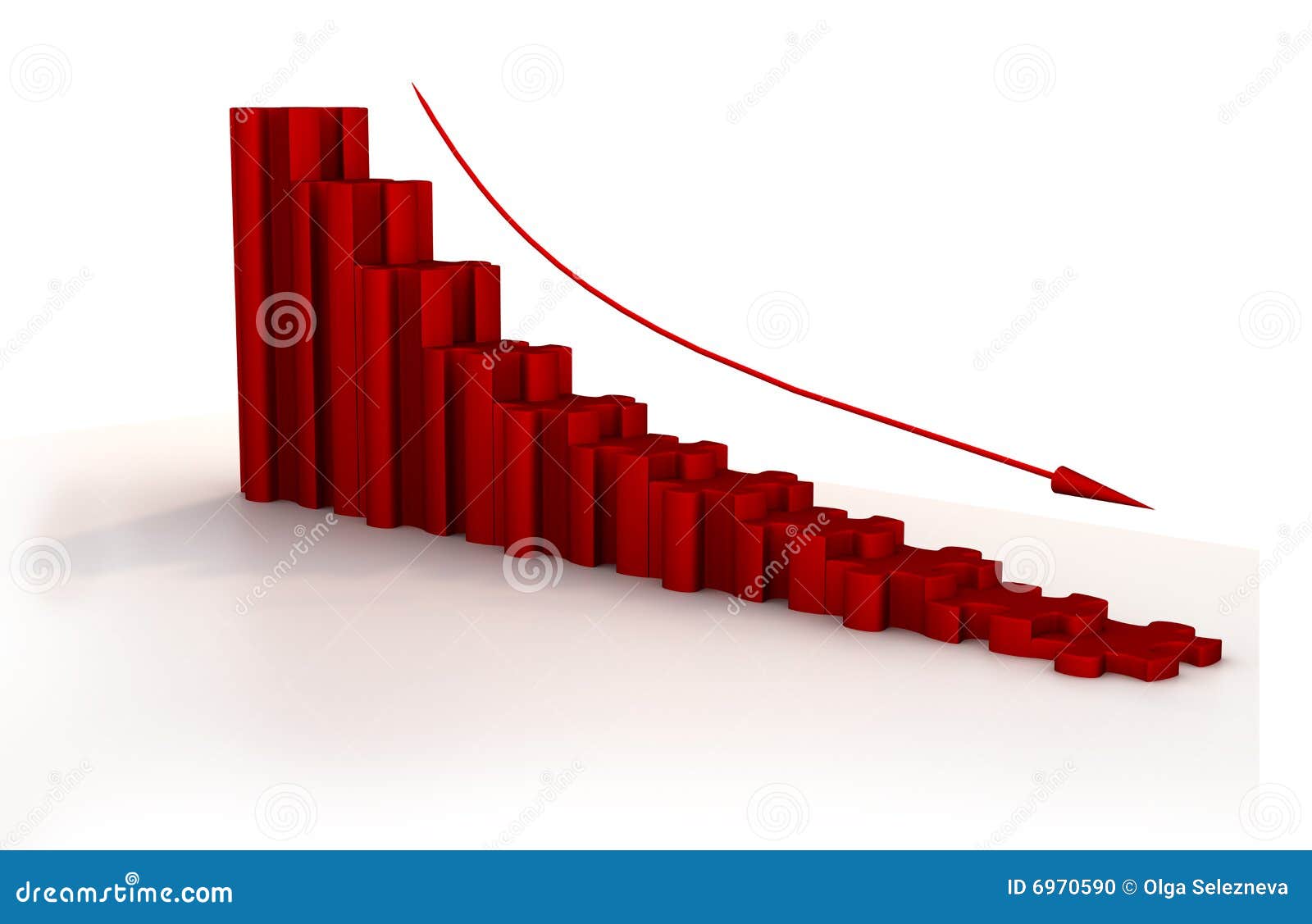 Puzzle bar chart diagram stock illustration. Illustration of progress