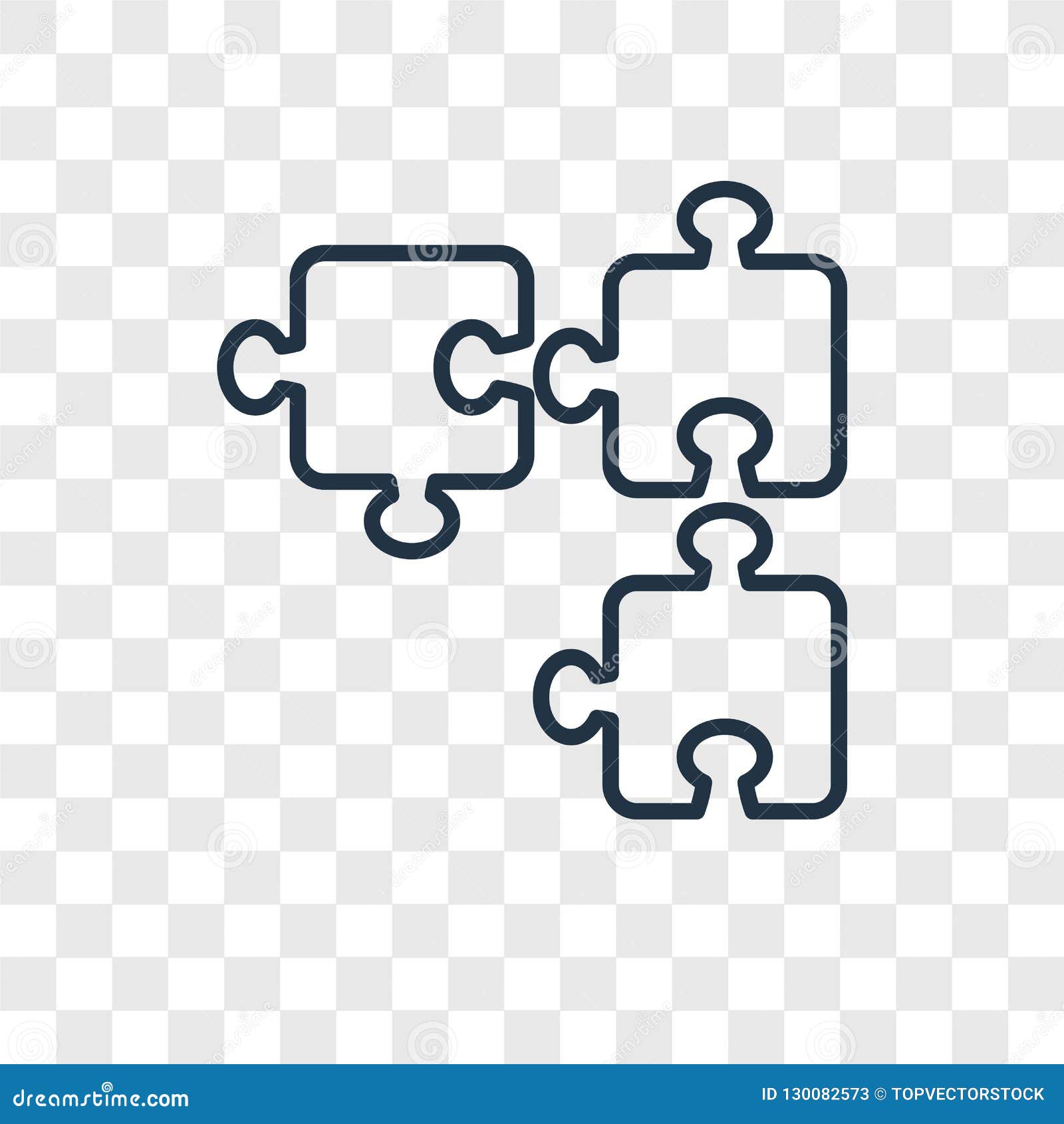 transparent puzzle Stock Vector