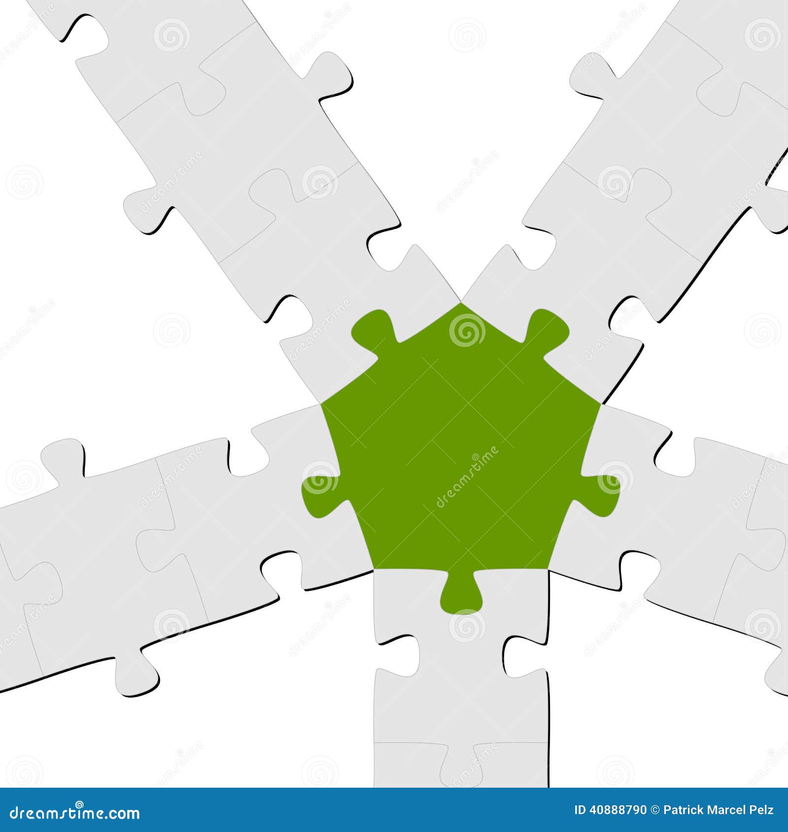 Puzzle Connection / Teamwork Symbolism Stock Illustration