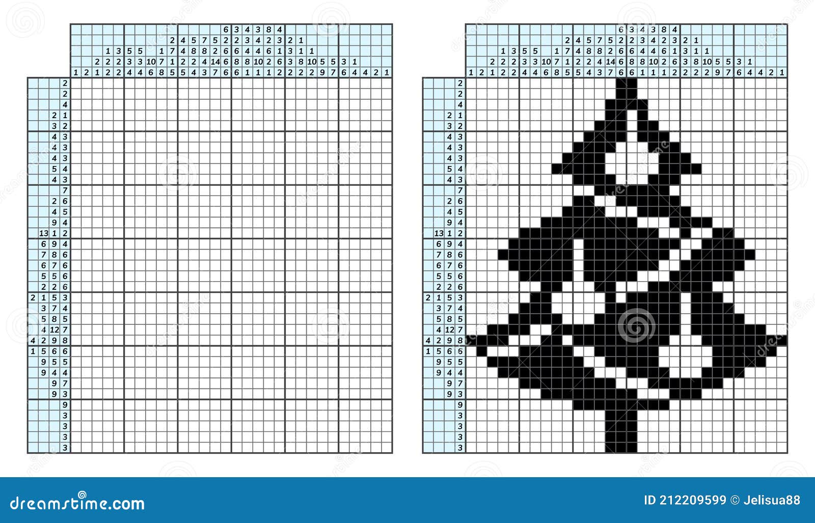 ícone de glifo de grade de quebra-cabeça de nonogram. picross, griddlers.  jogo de números lógicos. palavras cruzadas japonesas. exercício mental.  provocação de cérebro. símbolo da silhueta. espaço negativo. ilustração  isolada do vetor