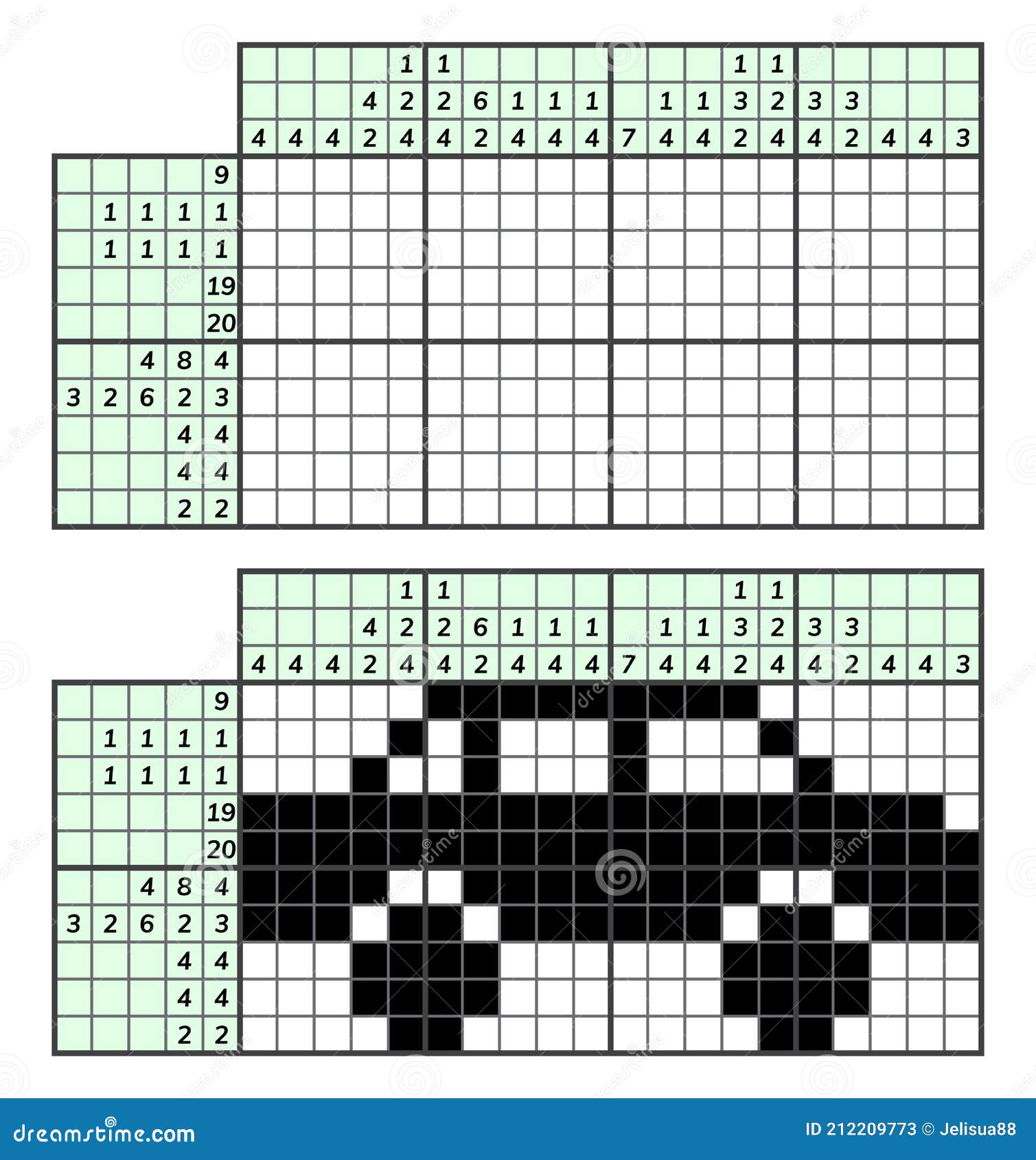 Conjunto de vetores de jogo sudoku jogo de quebra-cabeça japonês