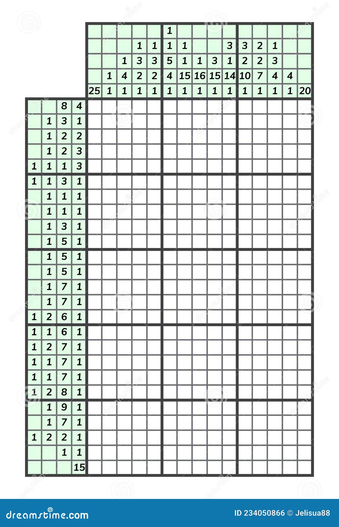 Puzzle De Palavras Cruzadas Japonês. Mosaico Matemático Adulto. Nonograma.  Jogo De Quebra-cabeças Lógico. Rebus Digital. Ilustraçã Ilustração do Vetor  - Ilustração de cartoon, completo: 212209773