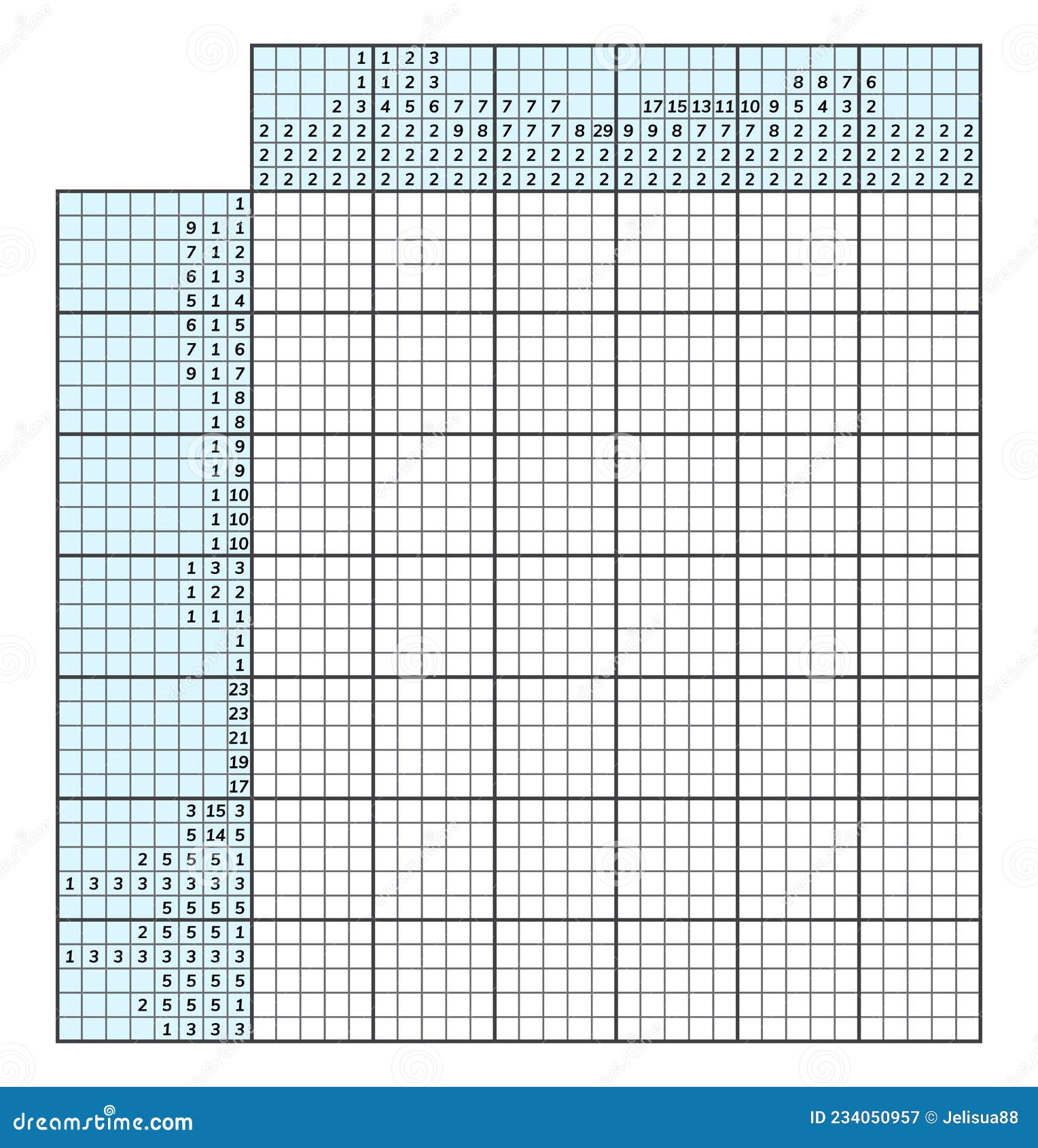 Puzzle De Palavras Cruzadas Japonês. Mosaico Matemático Adulto. Nonograma.  Jogo De Quebra-cabeças Lógico. Rebus Digital. Ilustraçã Ilustração do Vetor  - Ilustração de cartoon, completo: 212209773