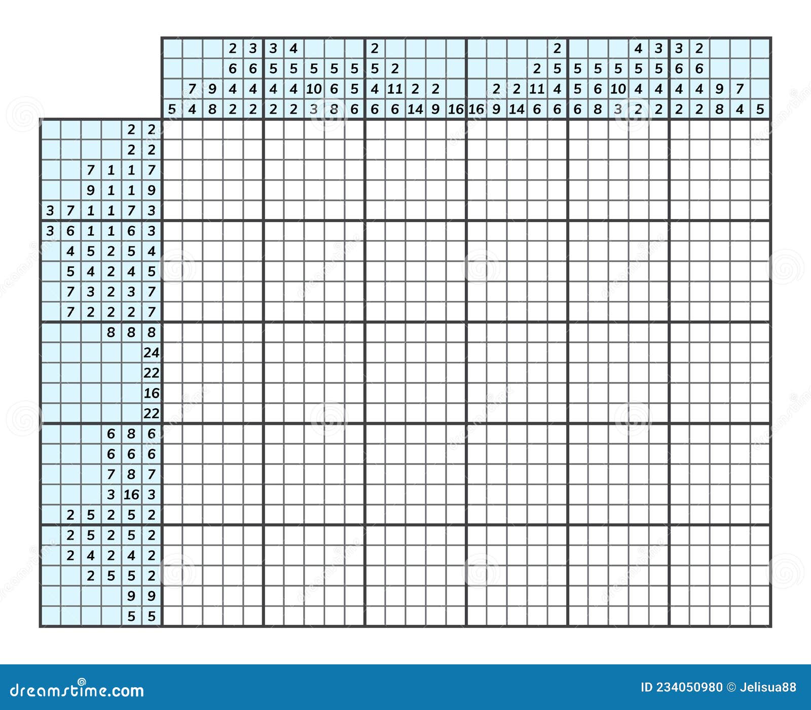 Puzzle De Palavras Cruzadas Japonês. Mosaico Matemático Adulto. Nonograma.  Jogo De Quebra-cabeças Lógico. Rebus Digital. Ilustraçã Ilustração do Vetor  - Ilustração de retrato, passatempo: 212209830