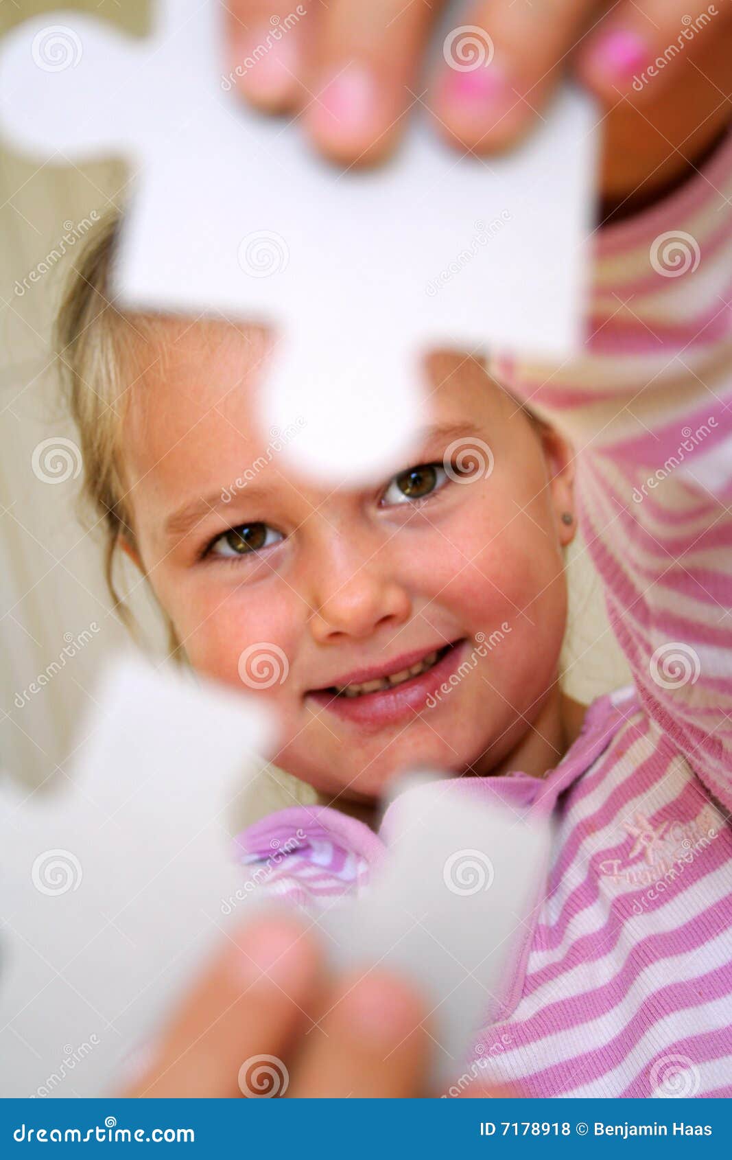 Puzzle Girl stock photo. Image of puzzle, bricks, properly 7178918