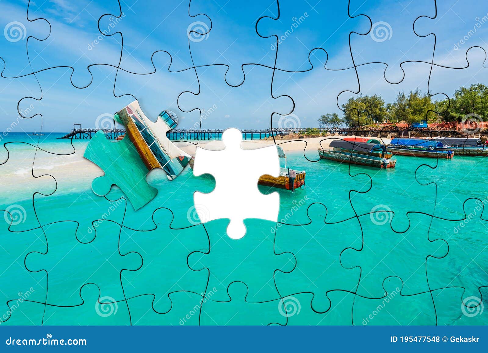 Puzzle with Marine Illustration Stock Photo - Image of concepts, jigsaw ...
