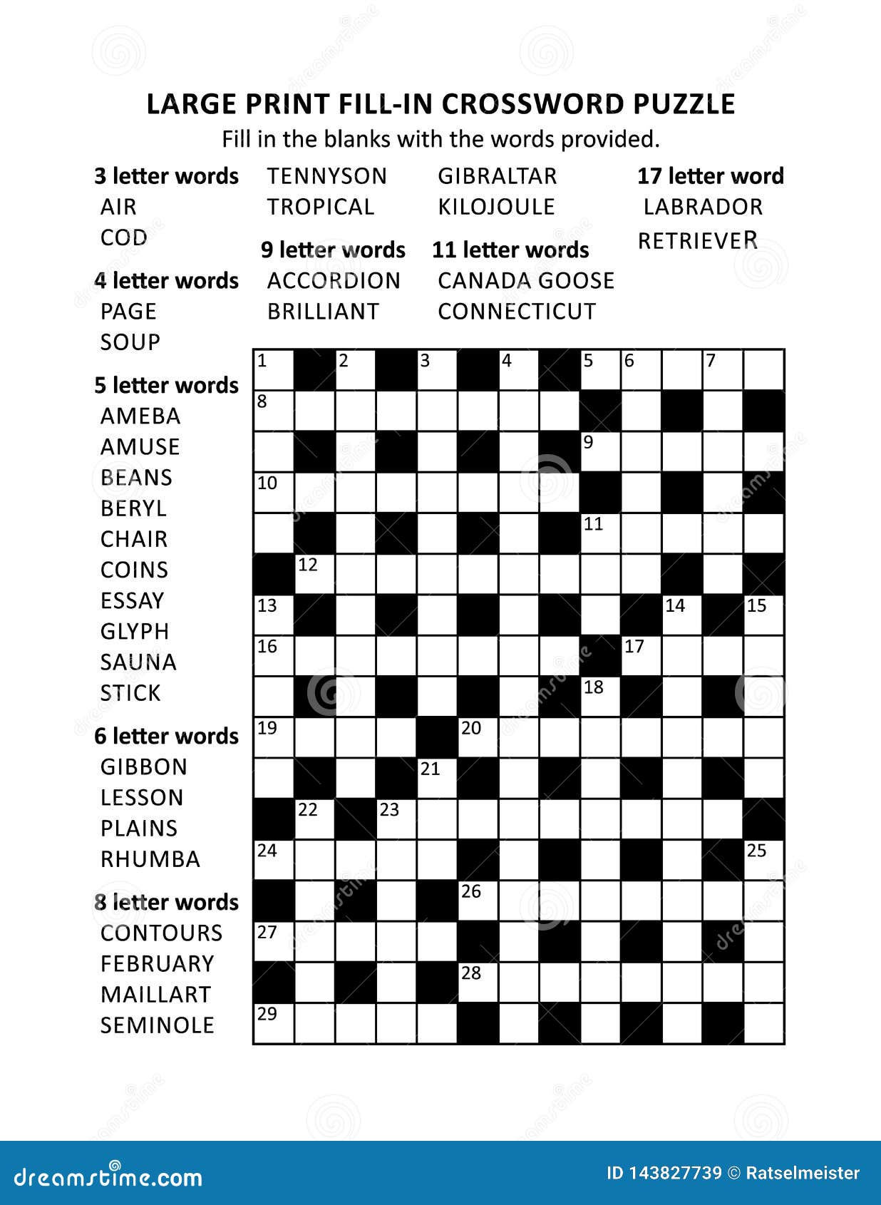 10 Best Large Print Easy Crossword Puzzles Printable Printableecom