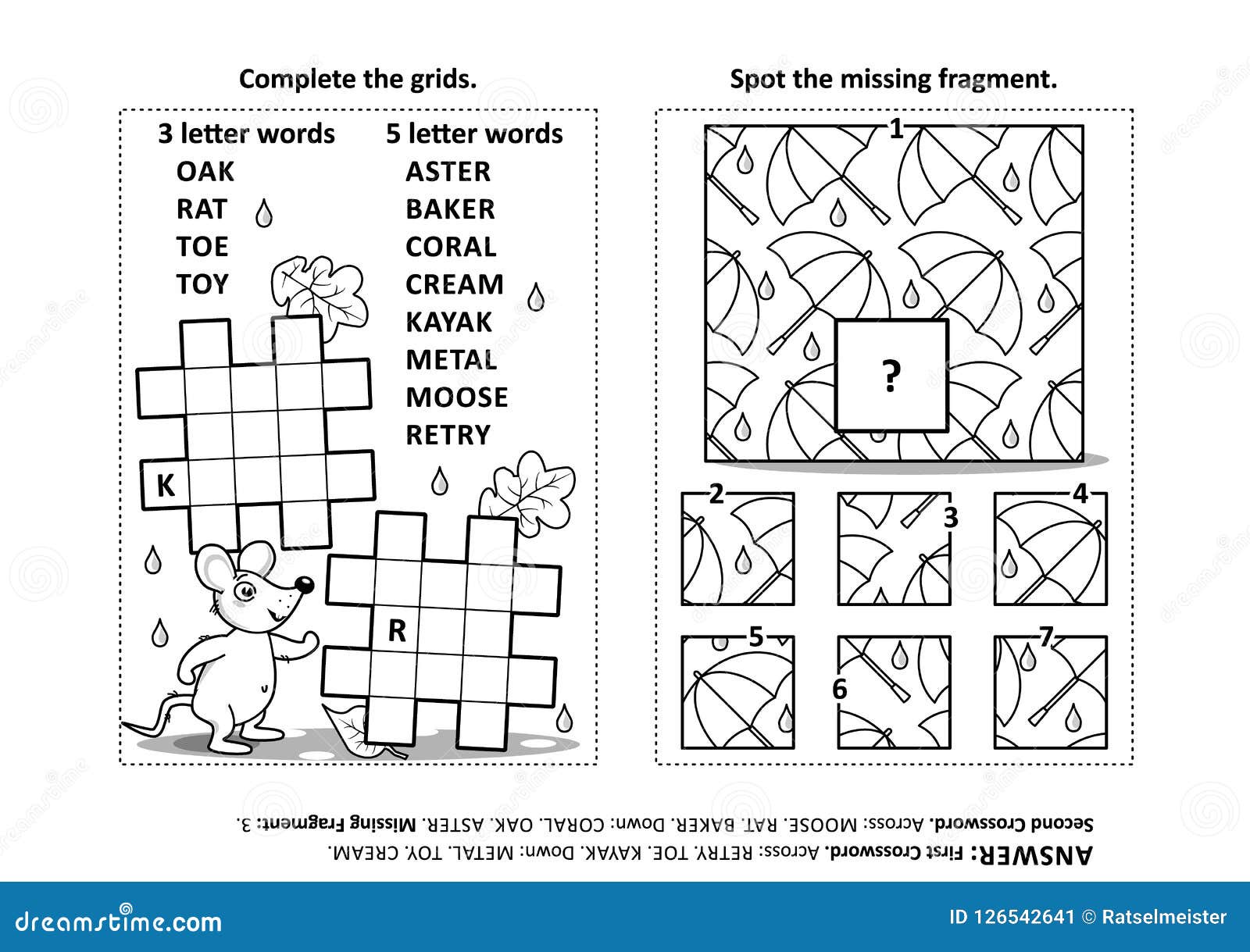 puzzle page with two puzzles